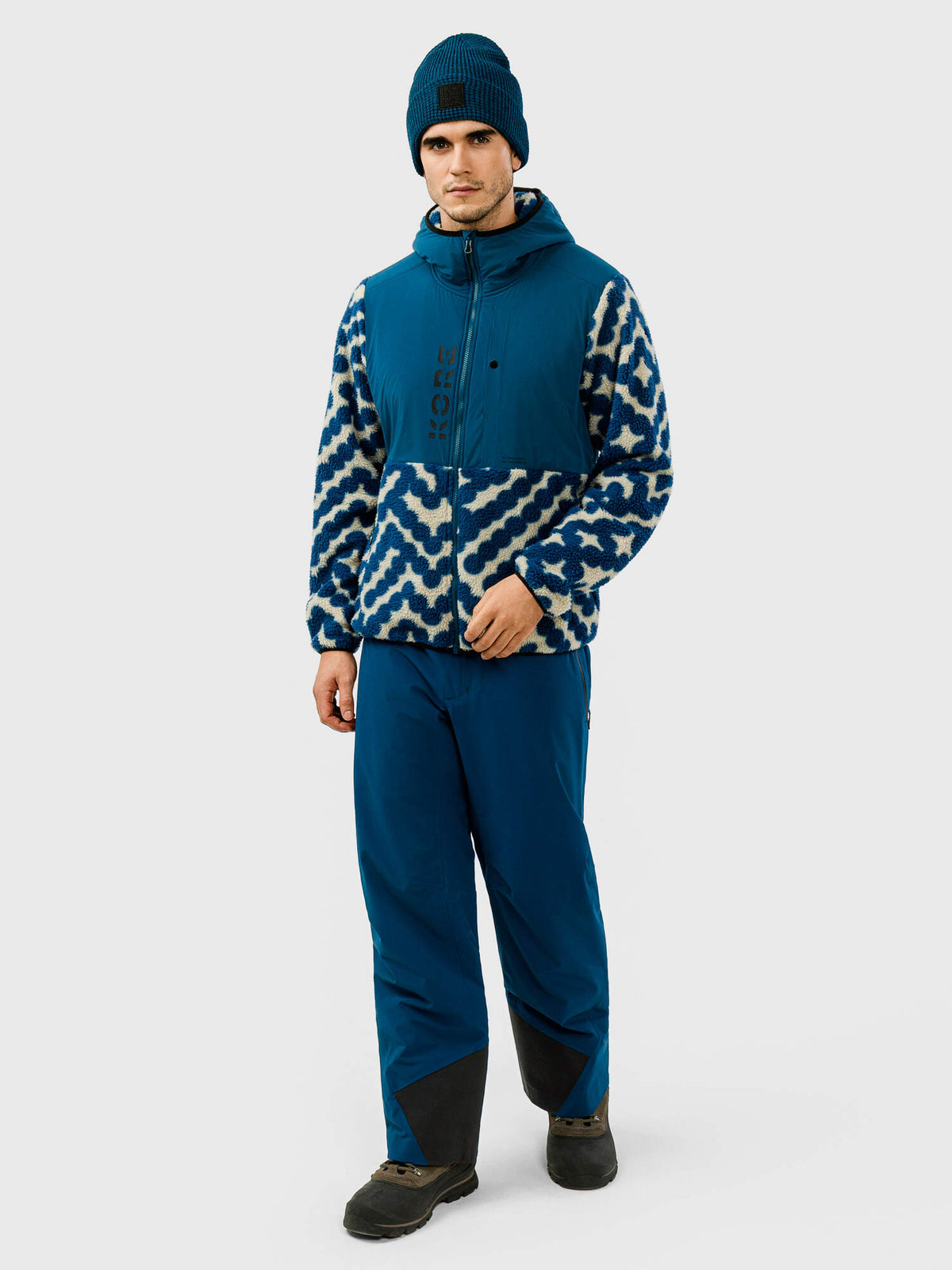 HEAD KORE Mens Fleece Hoodie in Velvet Blue - lifestyle