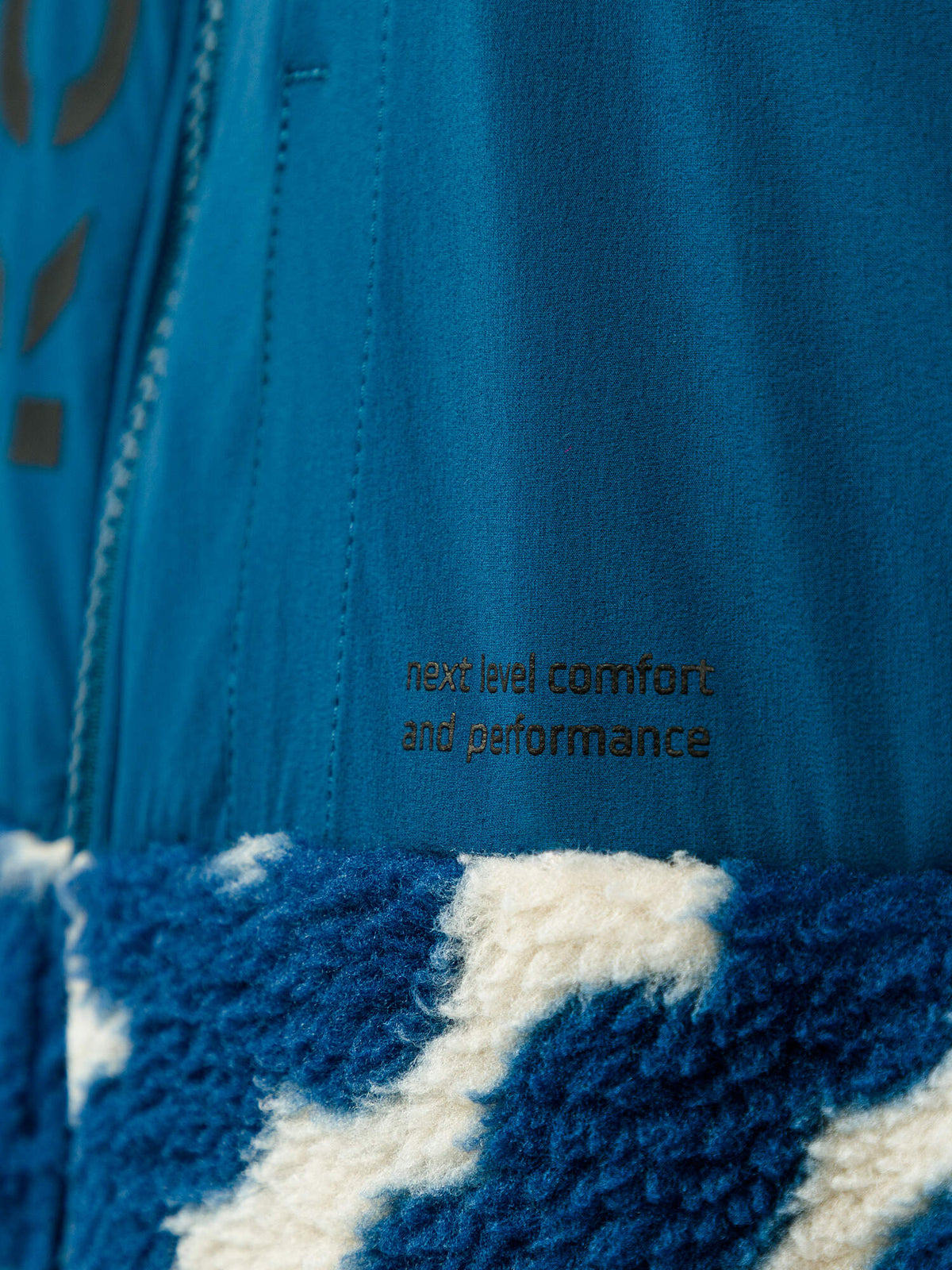 HEAD KORE Mens Fleece Hoodie in Velvet Blue - fabric detail