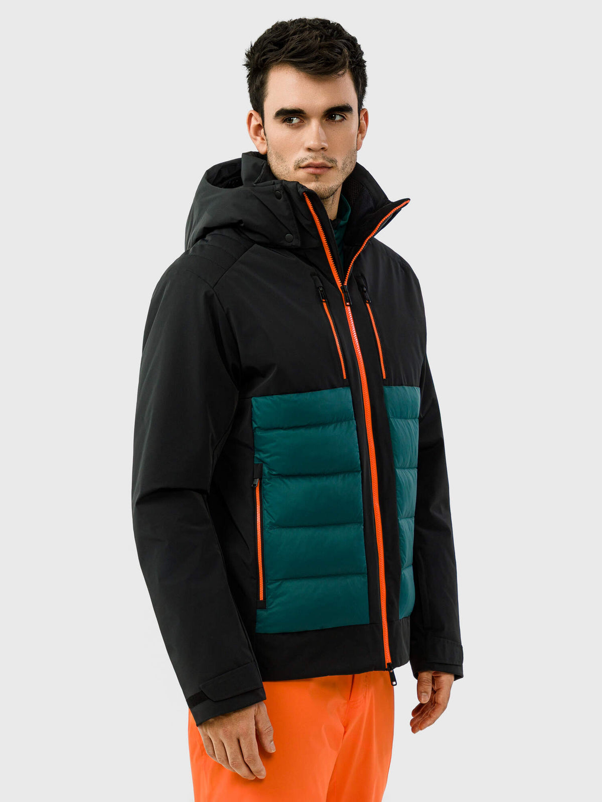 HEAD IMMENSITY Mens Insulated Ski Jacket in Black - on model side