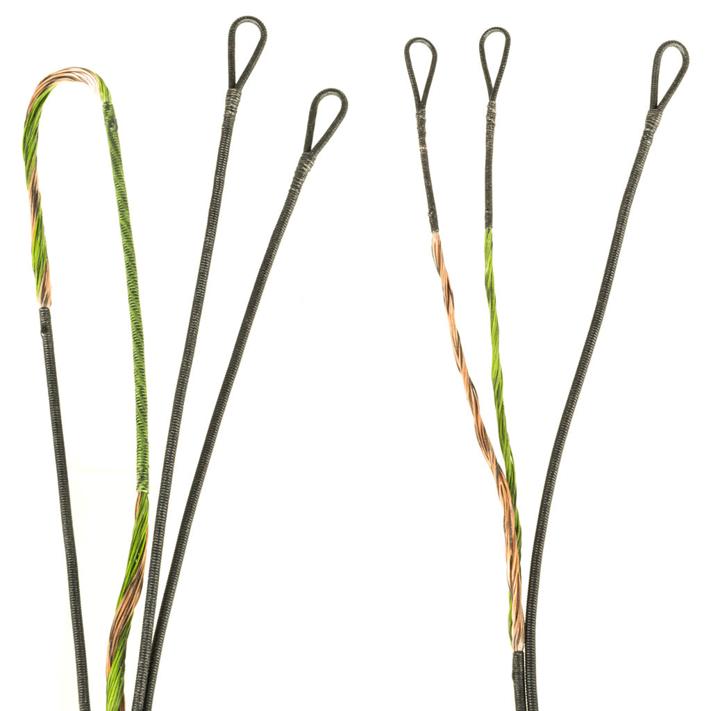 First String FirstString Premium String Kit in Green/Brown Bowtech Tomcat - Front View
