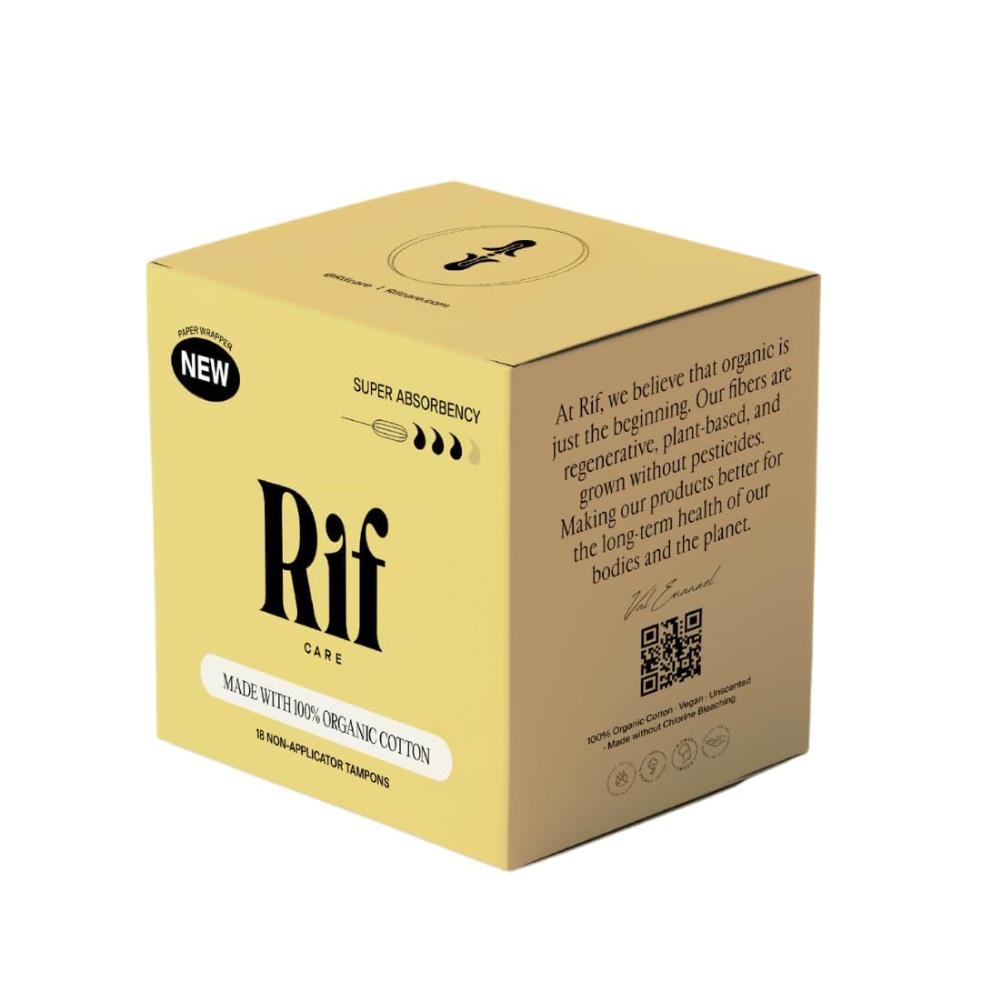 Rif Care Organic Cotton Super Tampons, 18 Count - View 3