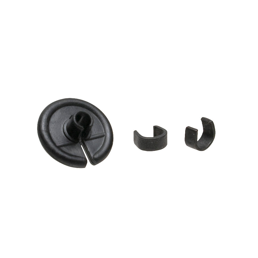 October Mountain Pin Point Kisser Button in Black 9/16 in. 1 pk. - Front View