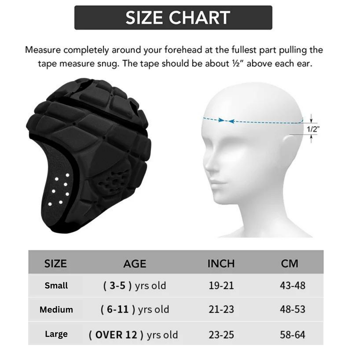 Great Call Athletics Pro Rugby Scrum Cap in Black - 377370_BK_5