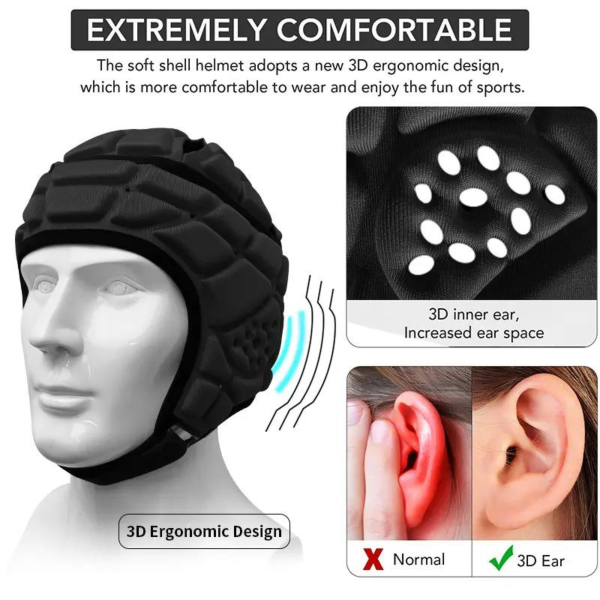 Great Call Athletics Pro Rugby Scrum Cap in Black - 377370_BK_6