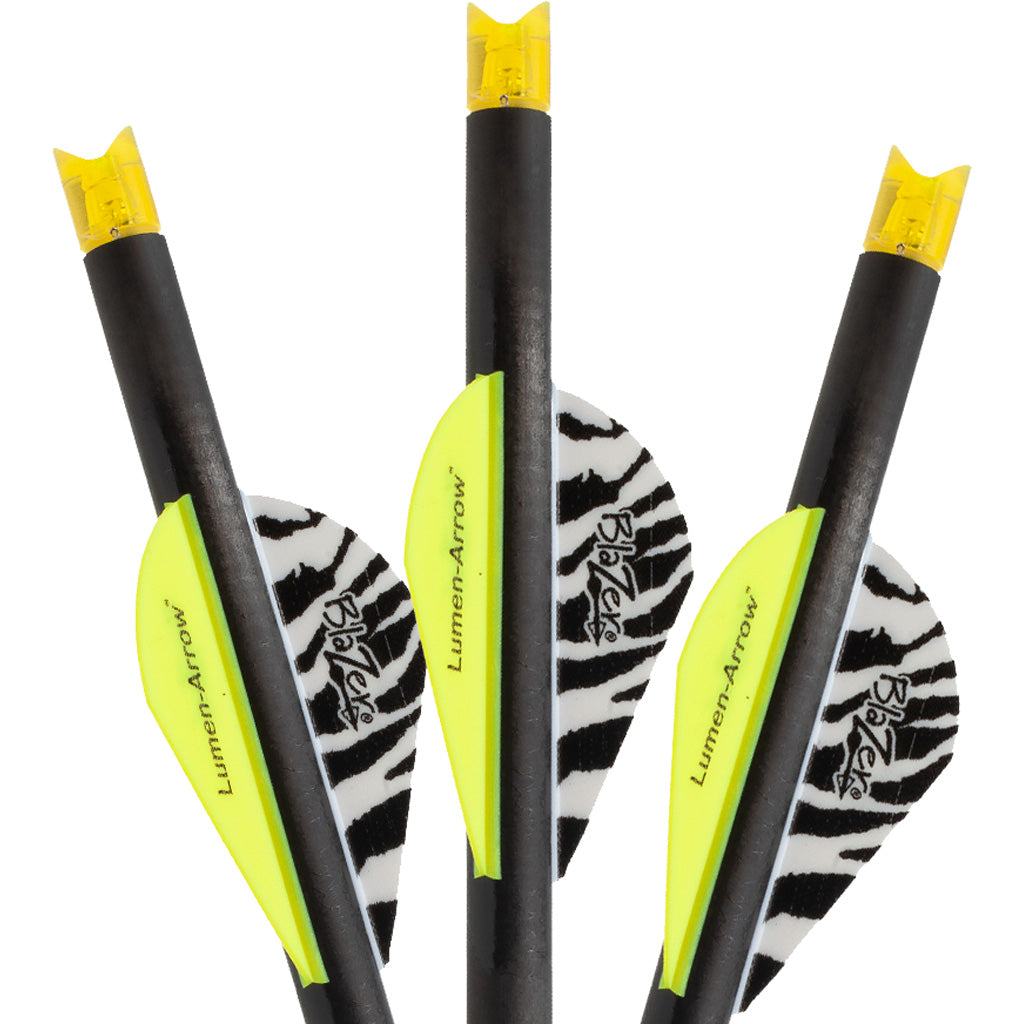 Lumenok Carbon Crossbow Bolts in 20 in. HD Orange Moon Nocks 3 pk. - Front View