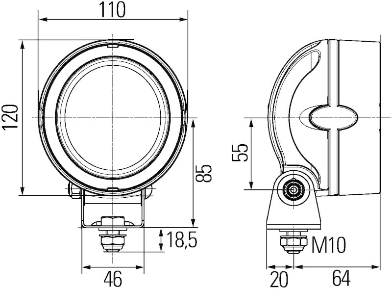 Hella Work Lamp Na 0Gr Md1224 Lt Mb3 1Gm - View 3