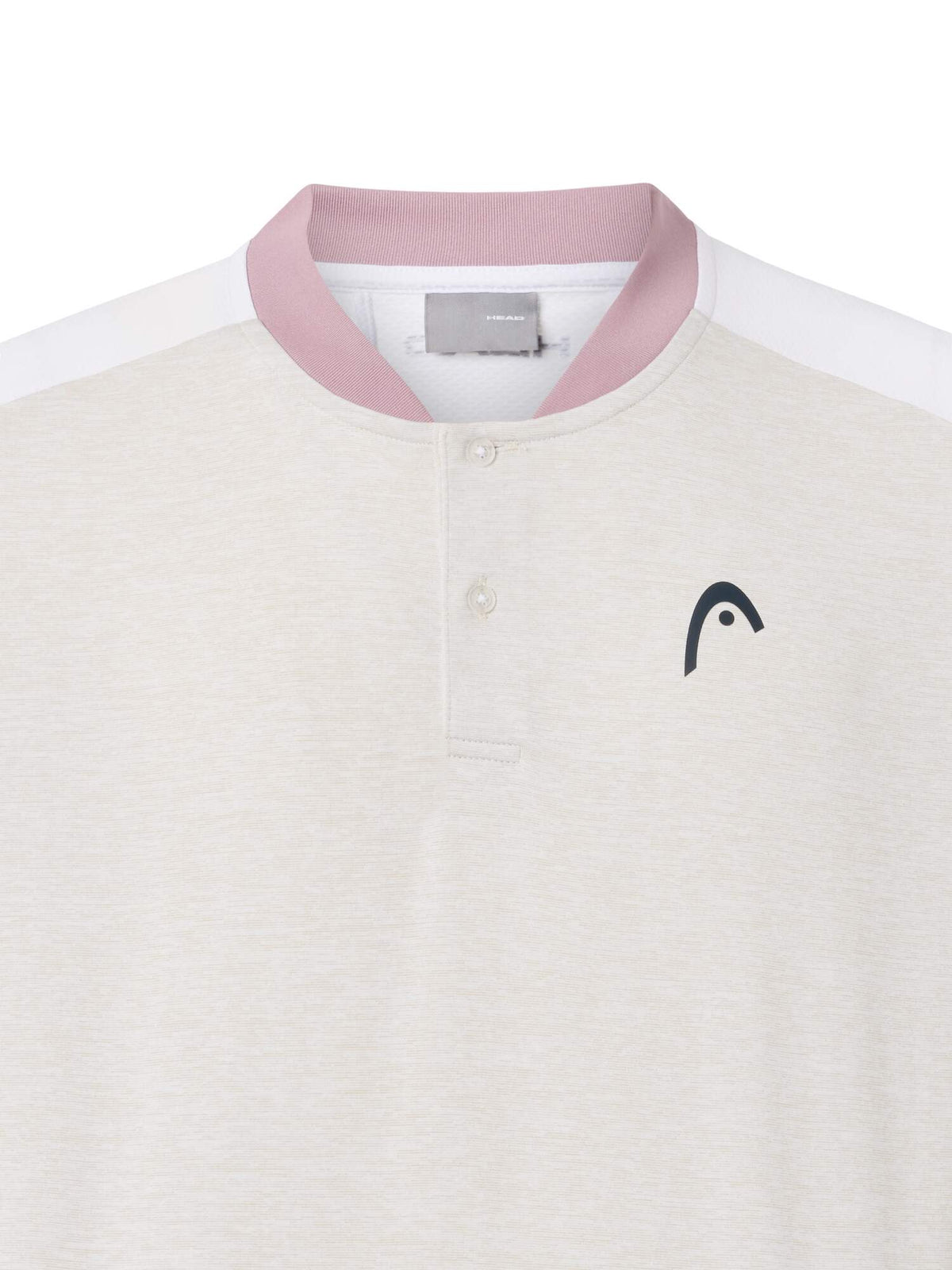HEAD PLAY Tech Mens Tennis Polo Shirt in White - detail