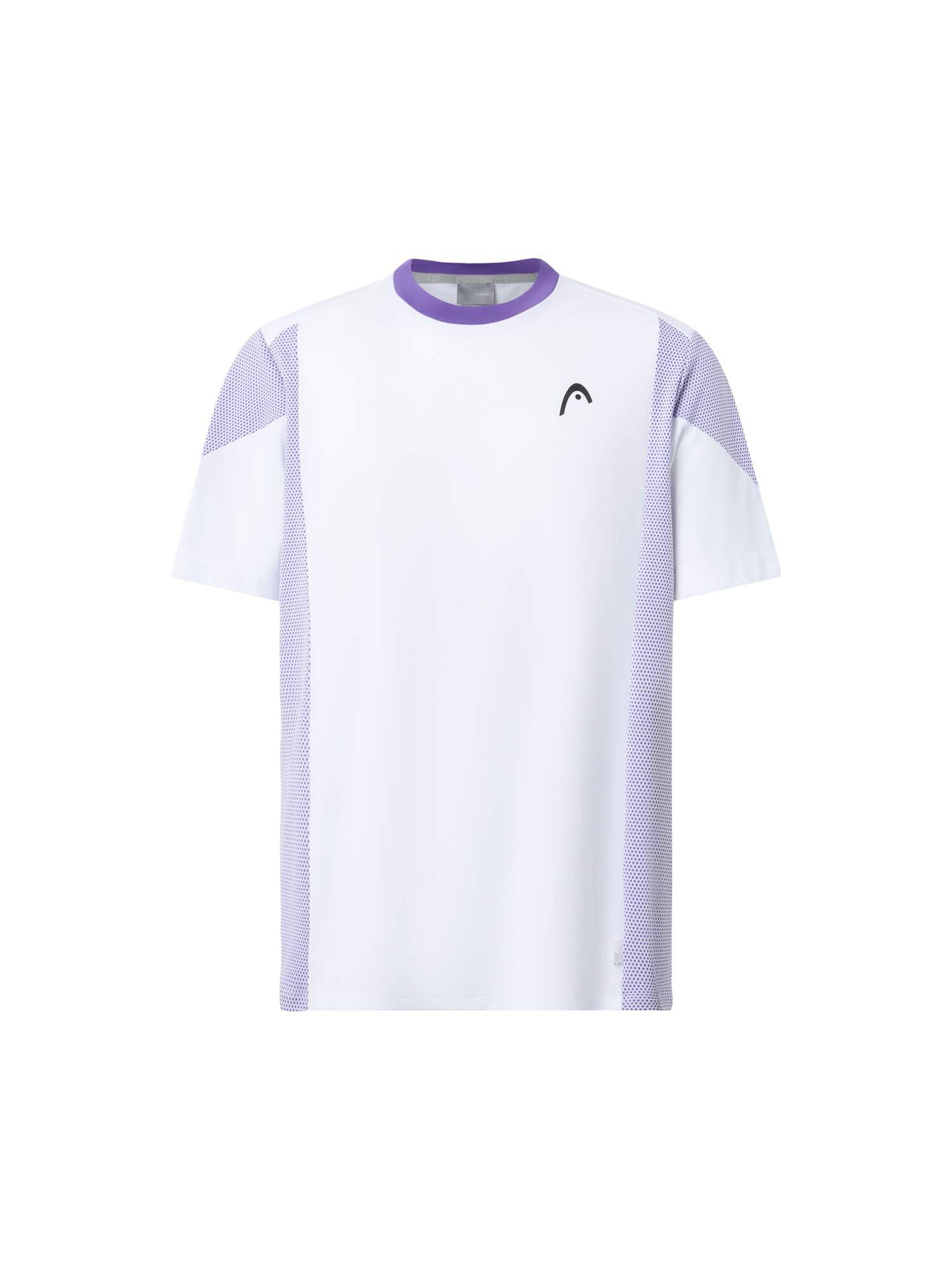 HEAD SLICE Tennis T-Shirt Mens in White/Purple - front view