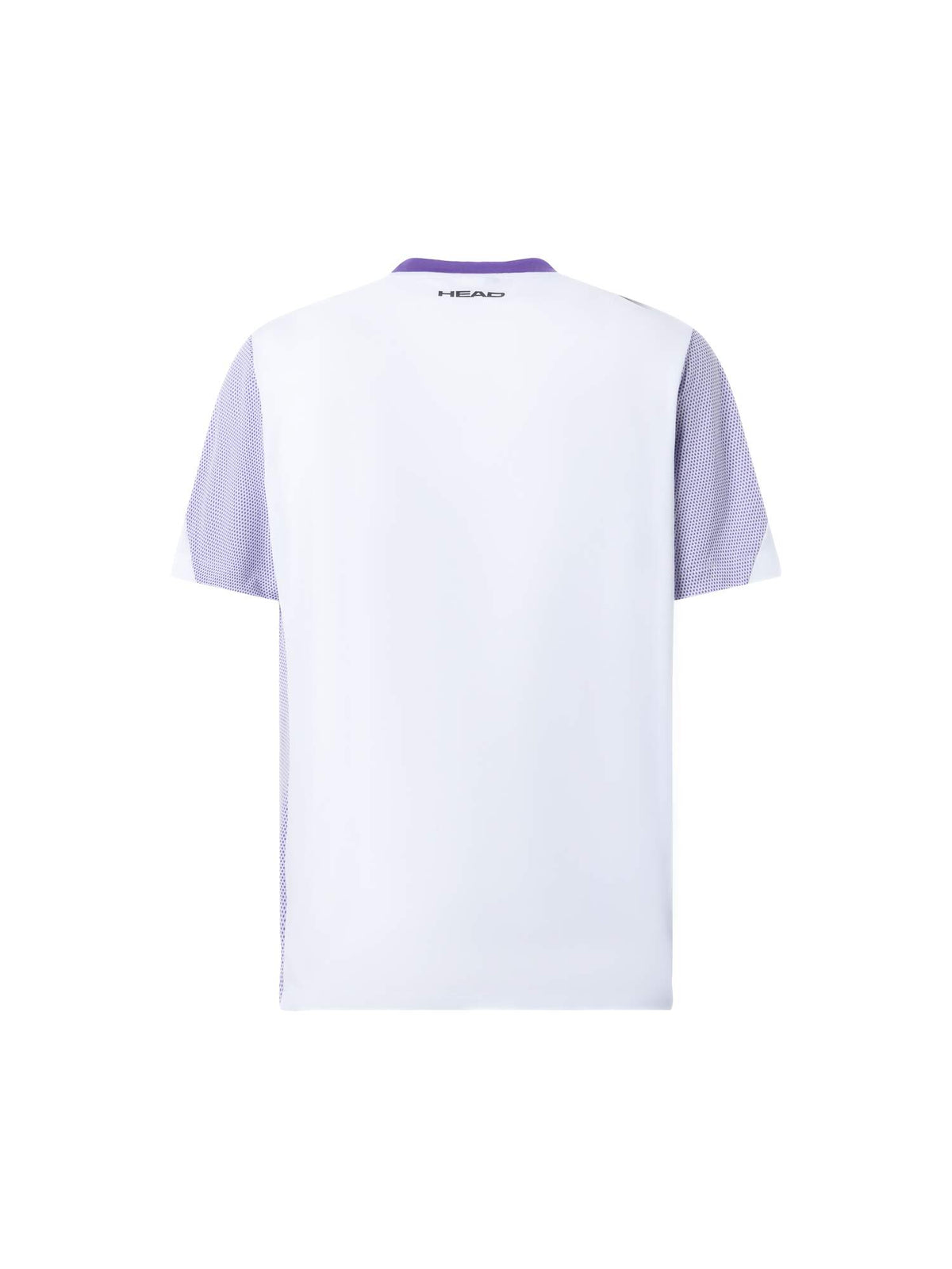 HEAD SLICE Tennis T-Shirt Mens in White/Purple - back view