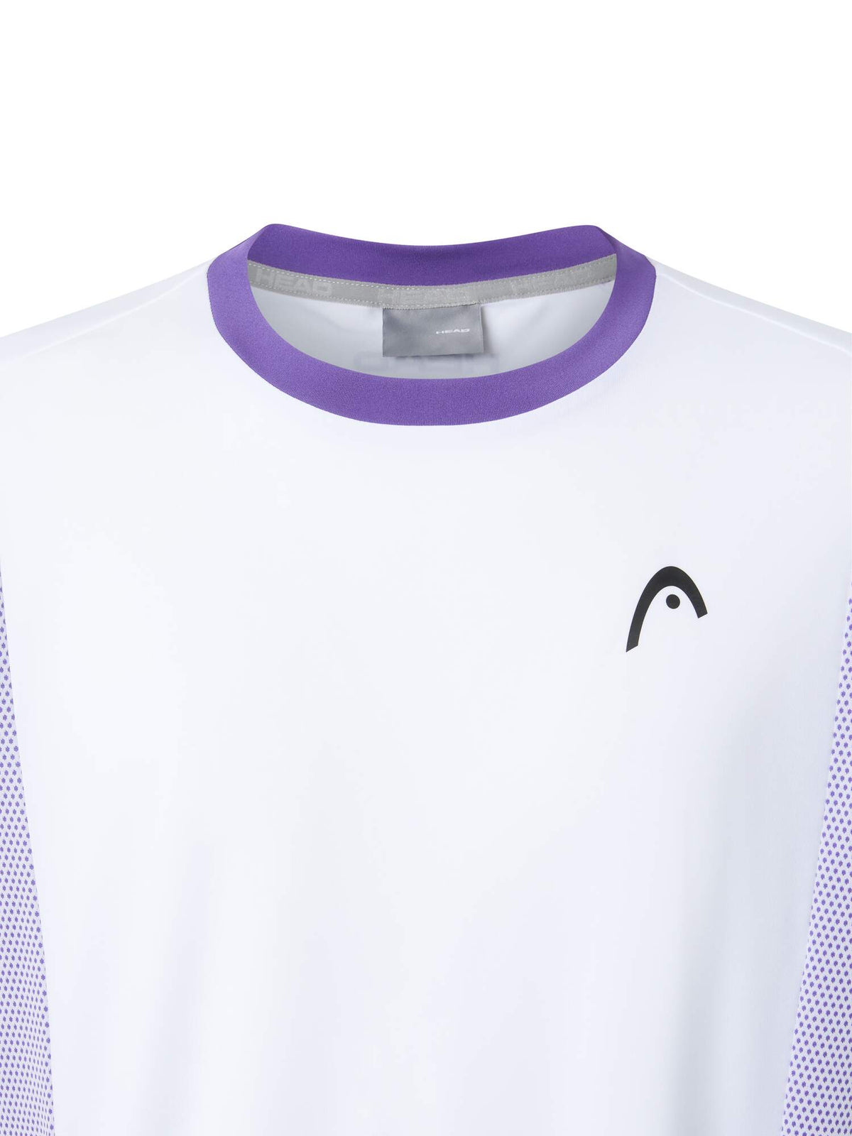 HEAD SLICE Tennis T-Shirt Mens in White/Purple - detail