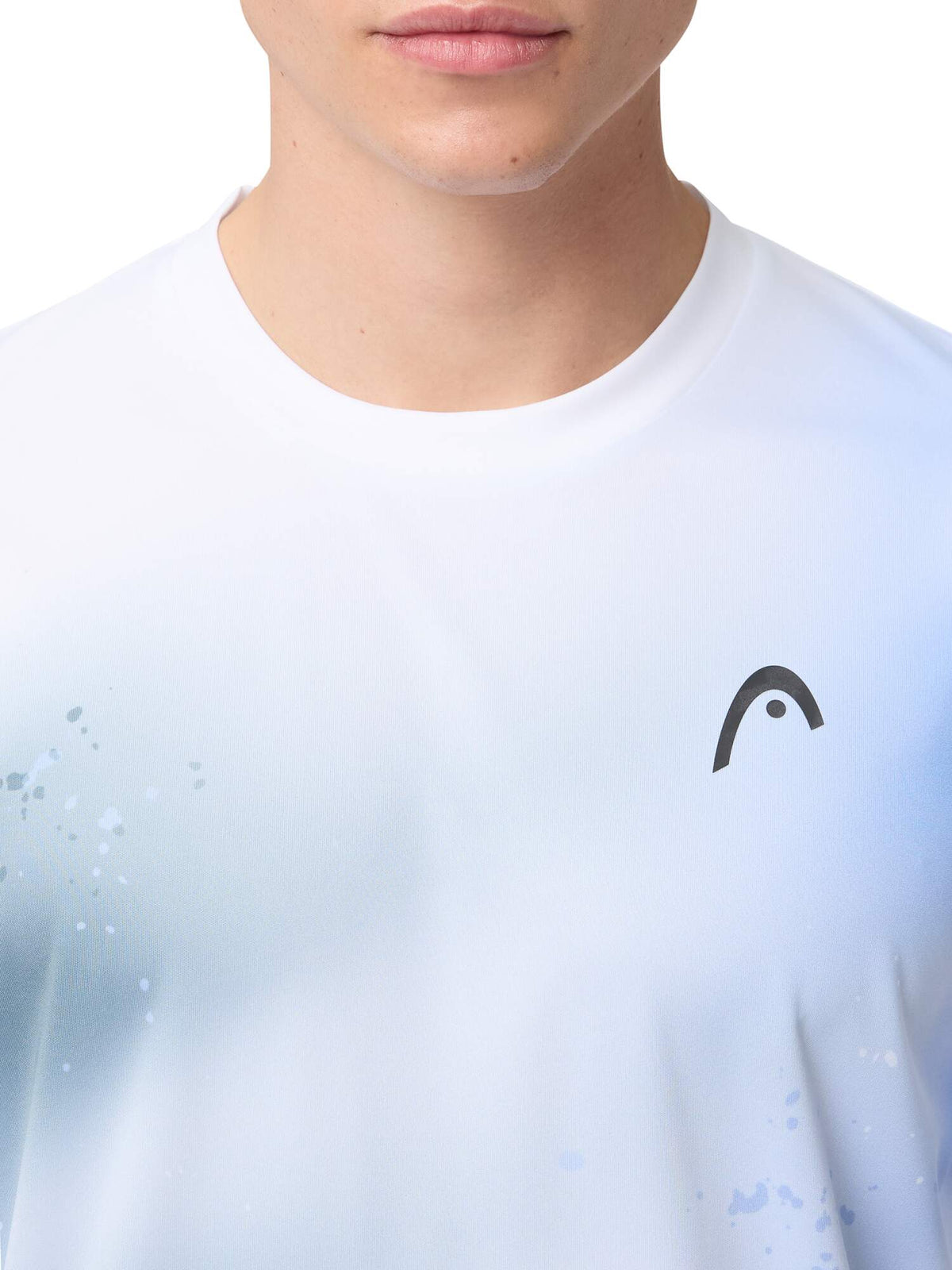 HEAD TOPSPIN Mens Tennis T-Shirt in Navy Print - model detail
