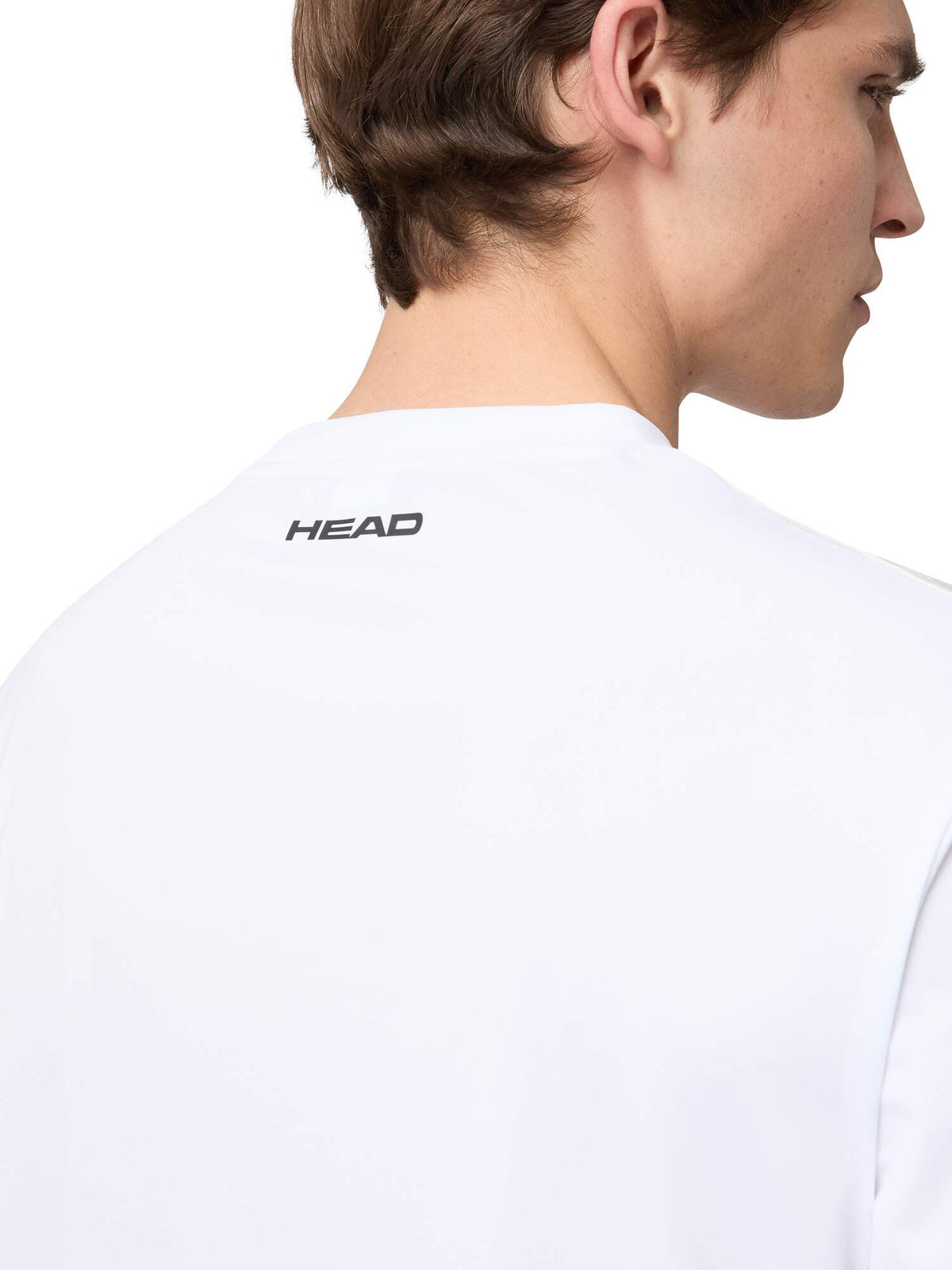 HEAD TOPSPIN Mens Tennis T-Shirt in Purple Print - model detail