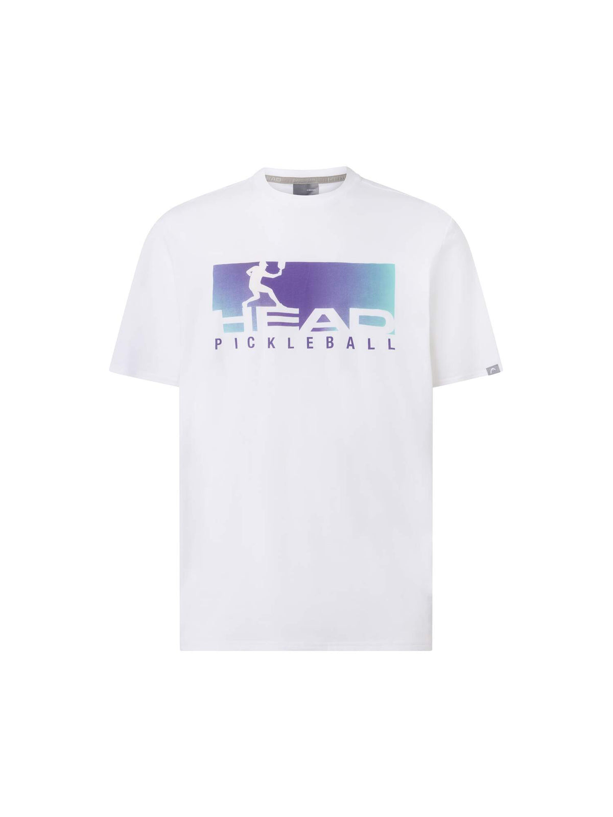 HEAD VISION Pickleball Graphic T-Shirt Mens, White/Purple in White/Purple - front view