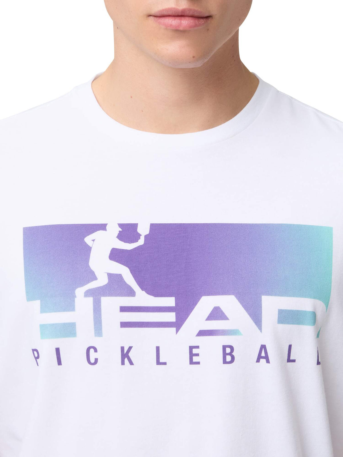 HEAD VISION Pickleball Graphic T-Shirt Mens, White/Purple in White/Purple - detail