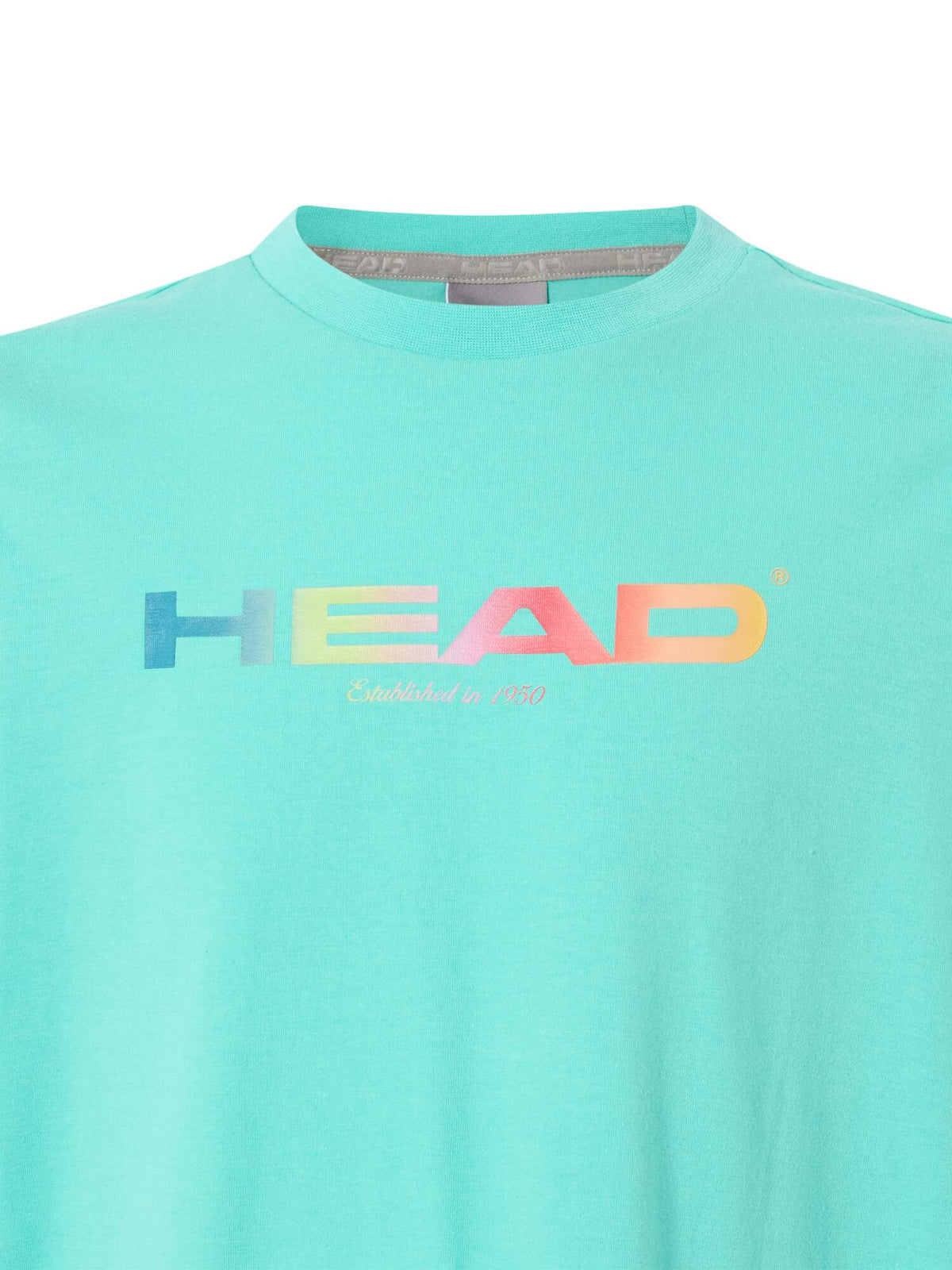 HEAD RAINBOW Junior Tennis T-Shirt in Turquoise - print detail