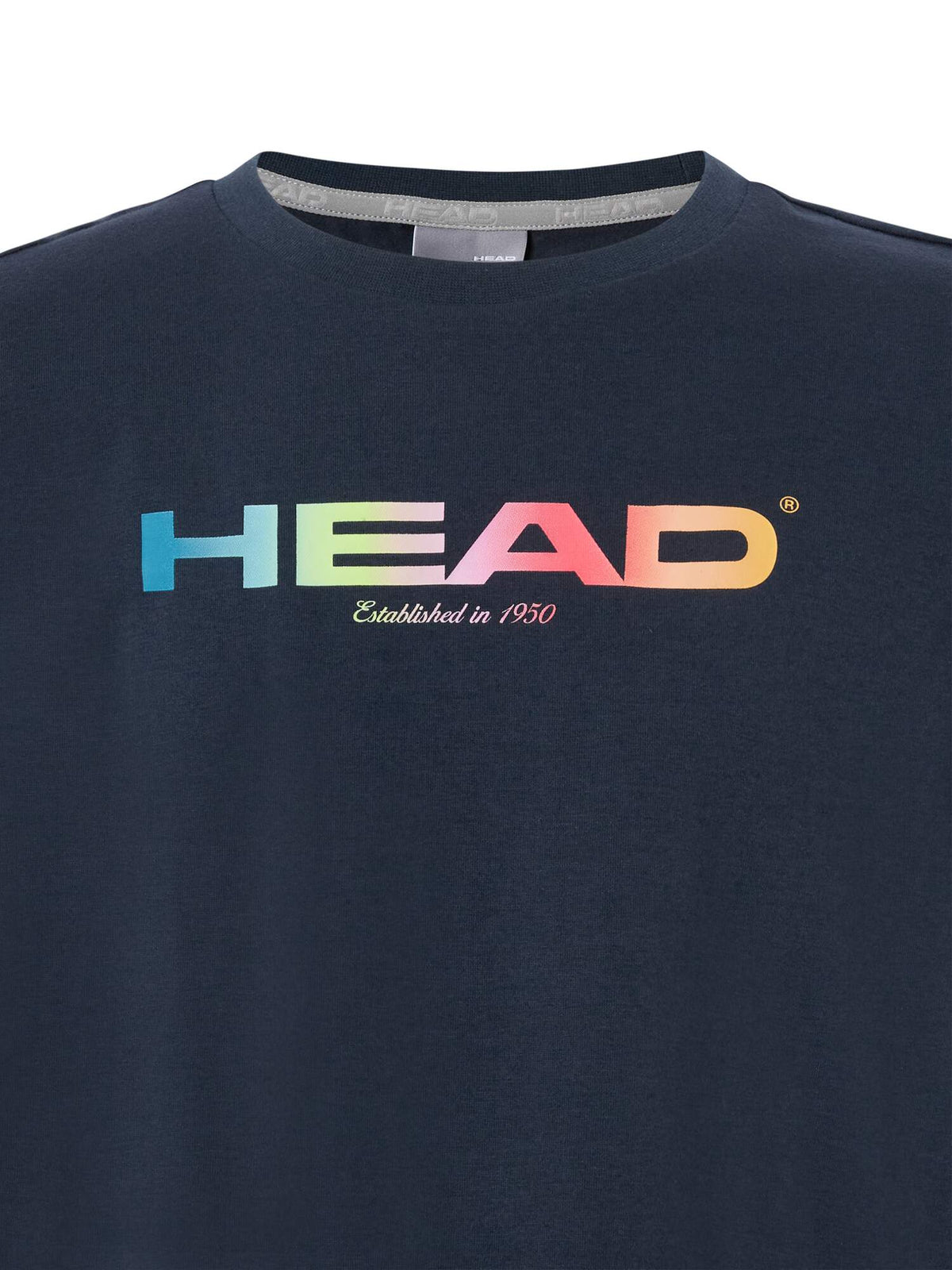 HEAD RAINBOW Junior Tennis T-Shirt in Navy - print detail