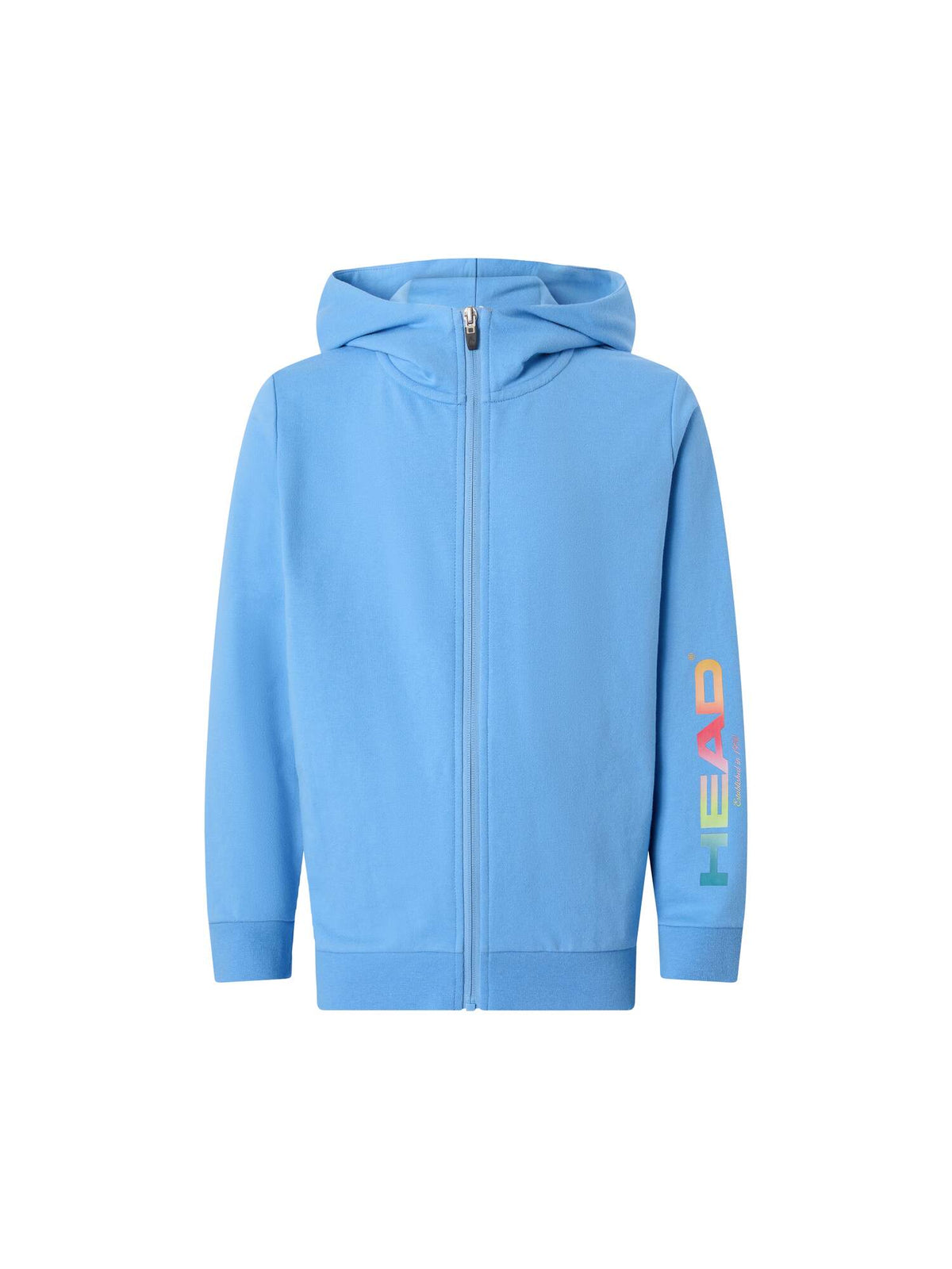 HEAD RALLY Full Zip Junior Tennis Hoodie in Airforce Blue - front view