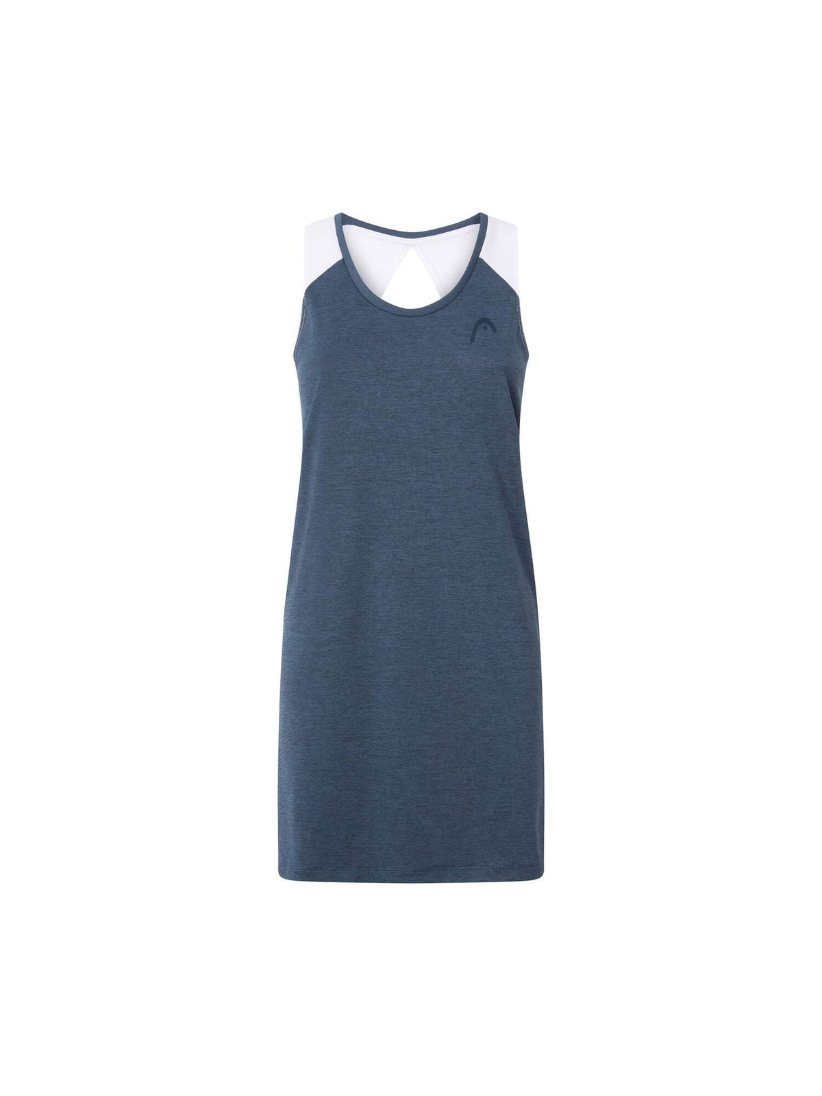 HEAD PLAY Tech Womens Tennis Dress in Navy - front view