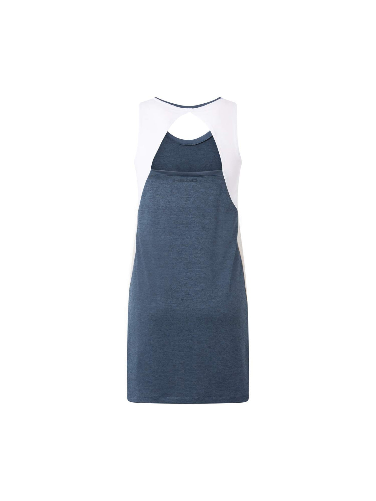 HEAD PLAY Tech Womens Tennis Dress in Navy - back view