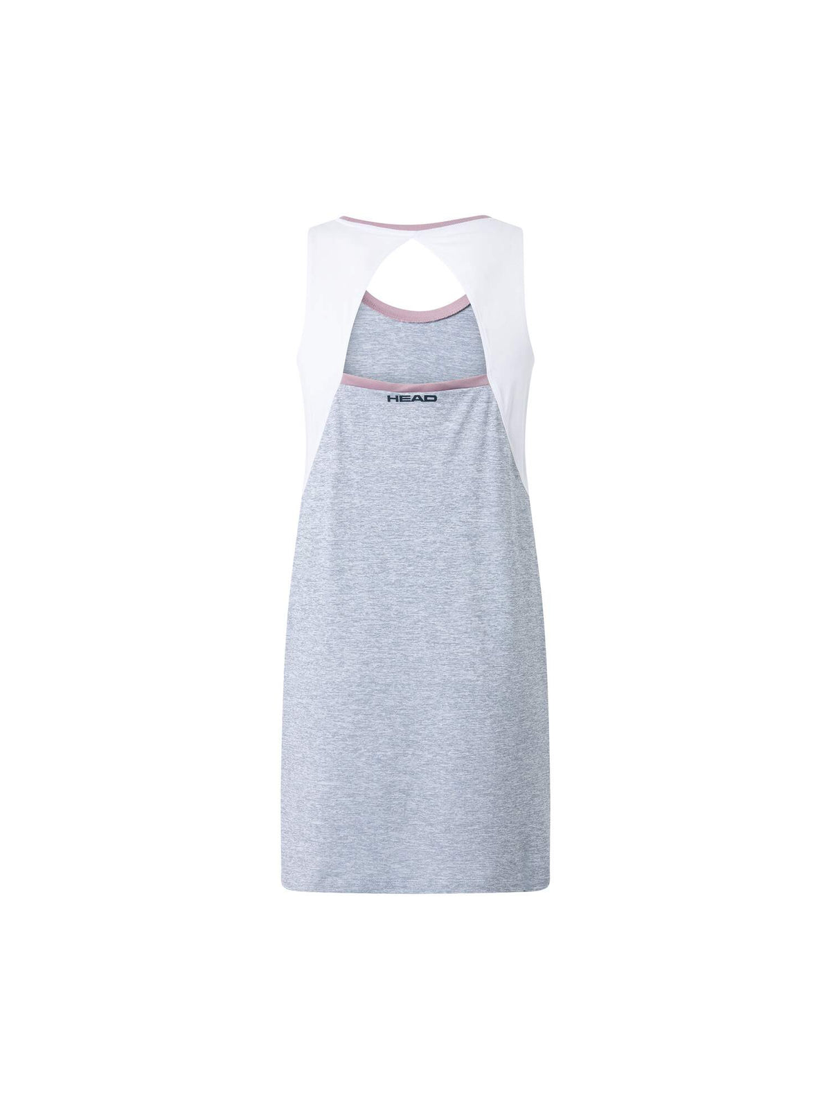 HEAD PLAY Tech Womens Tennis Dress in Slate - back view