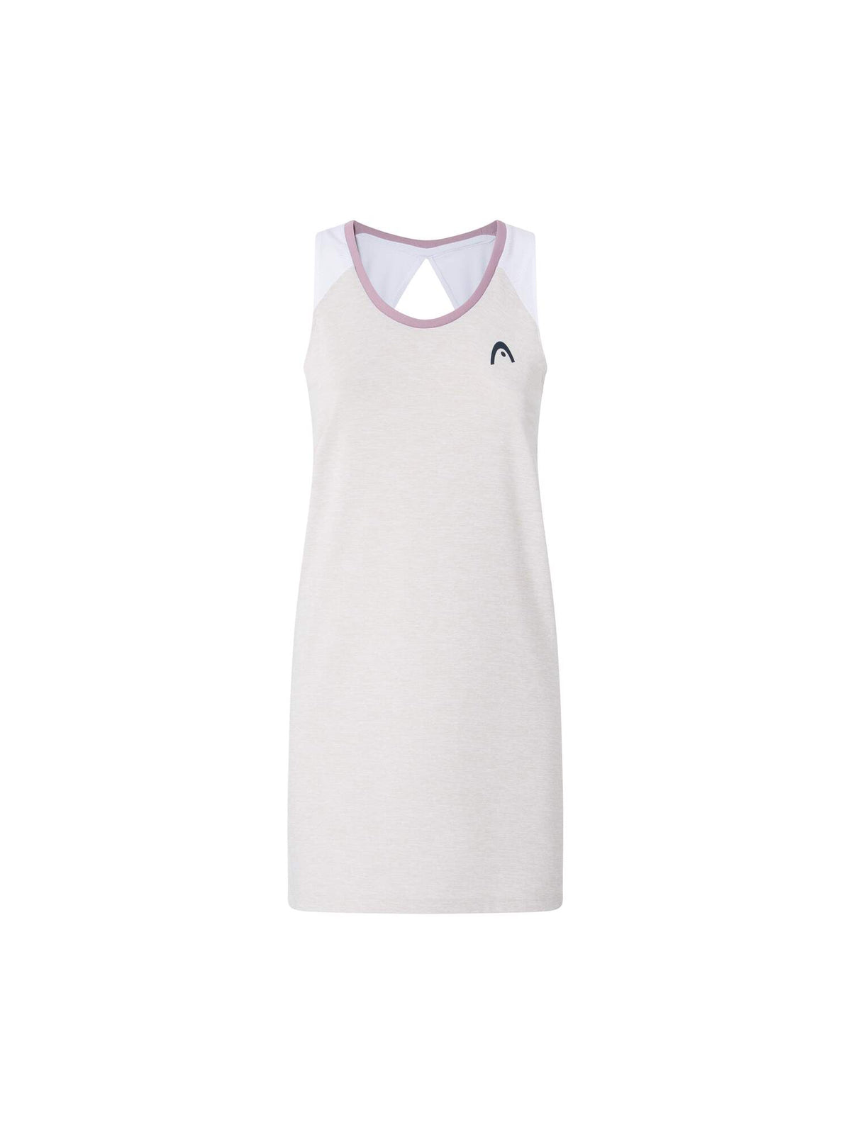HEAD PLAY Tech Womens Tennis Dress in White - front view