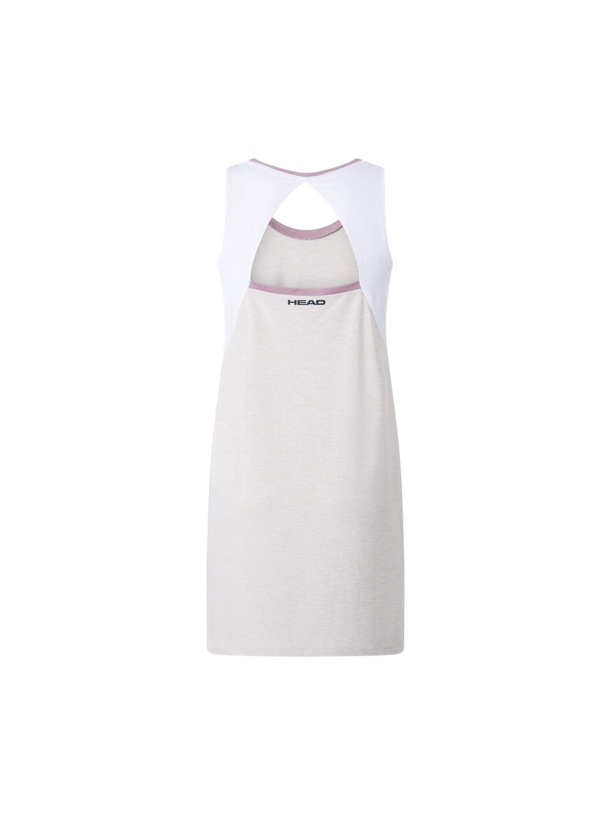 HEAD PLAY Tech Womens Tennis Dress in White - back view