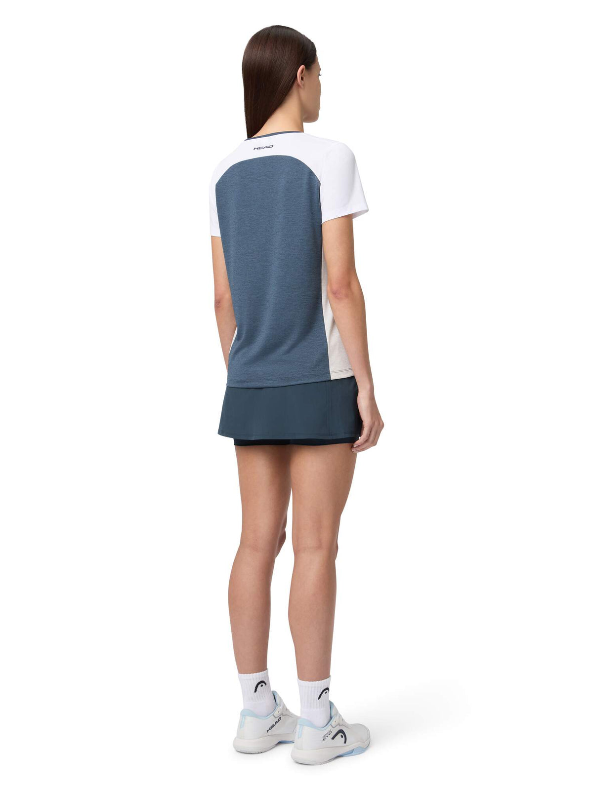 HEAD PLAY Tech Womens Tennis T-Shirt in Navy - lifestyle back