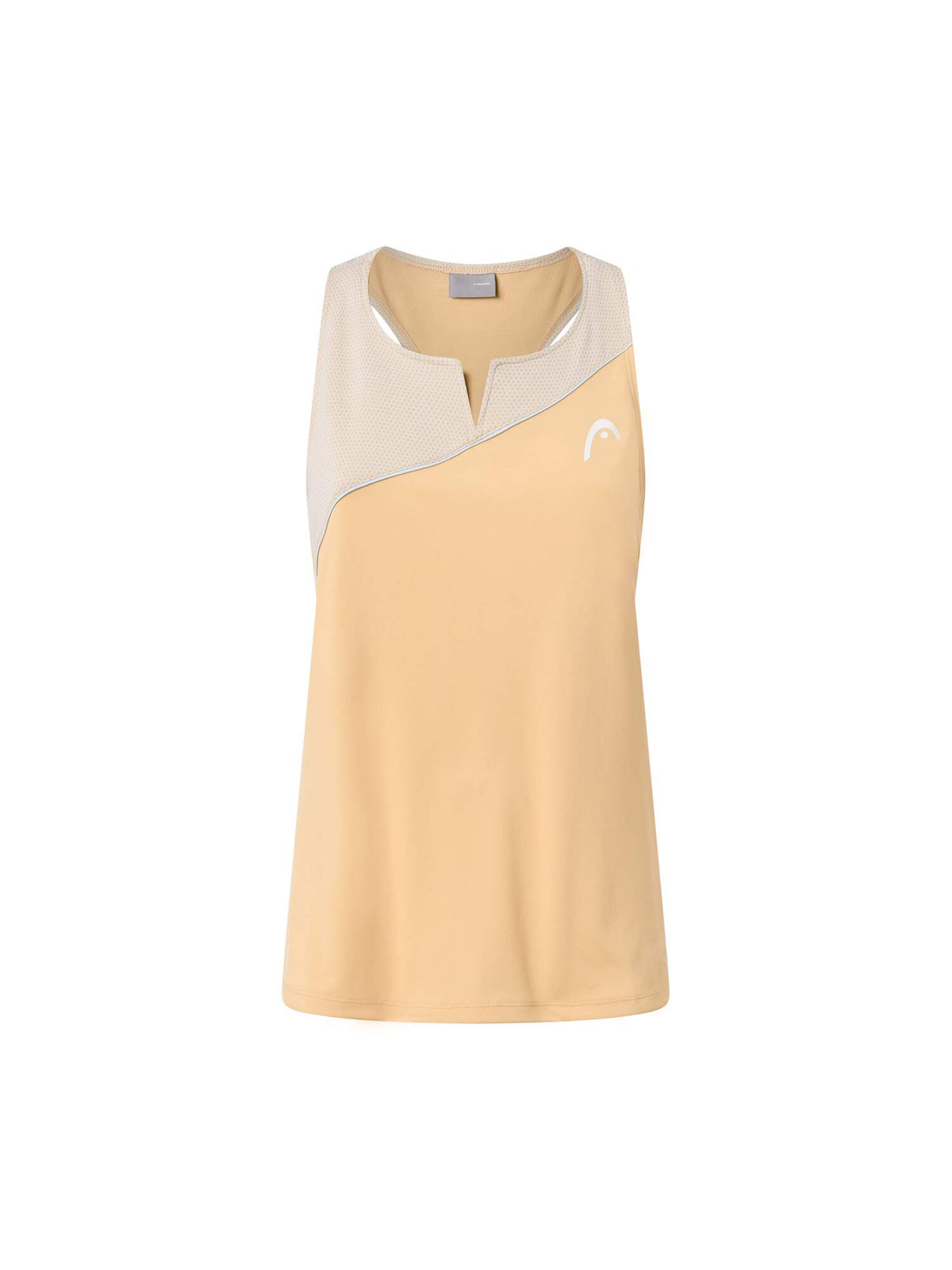 HEAD SPIRIT Womens Tennis Tank Top in Apricot/Light Blue - front view