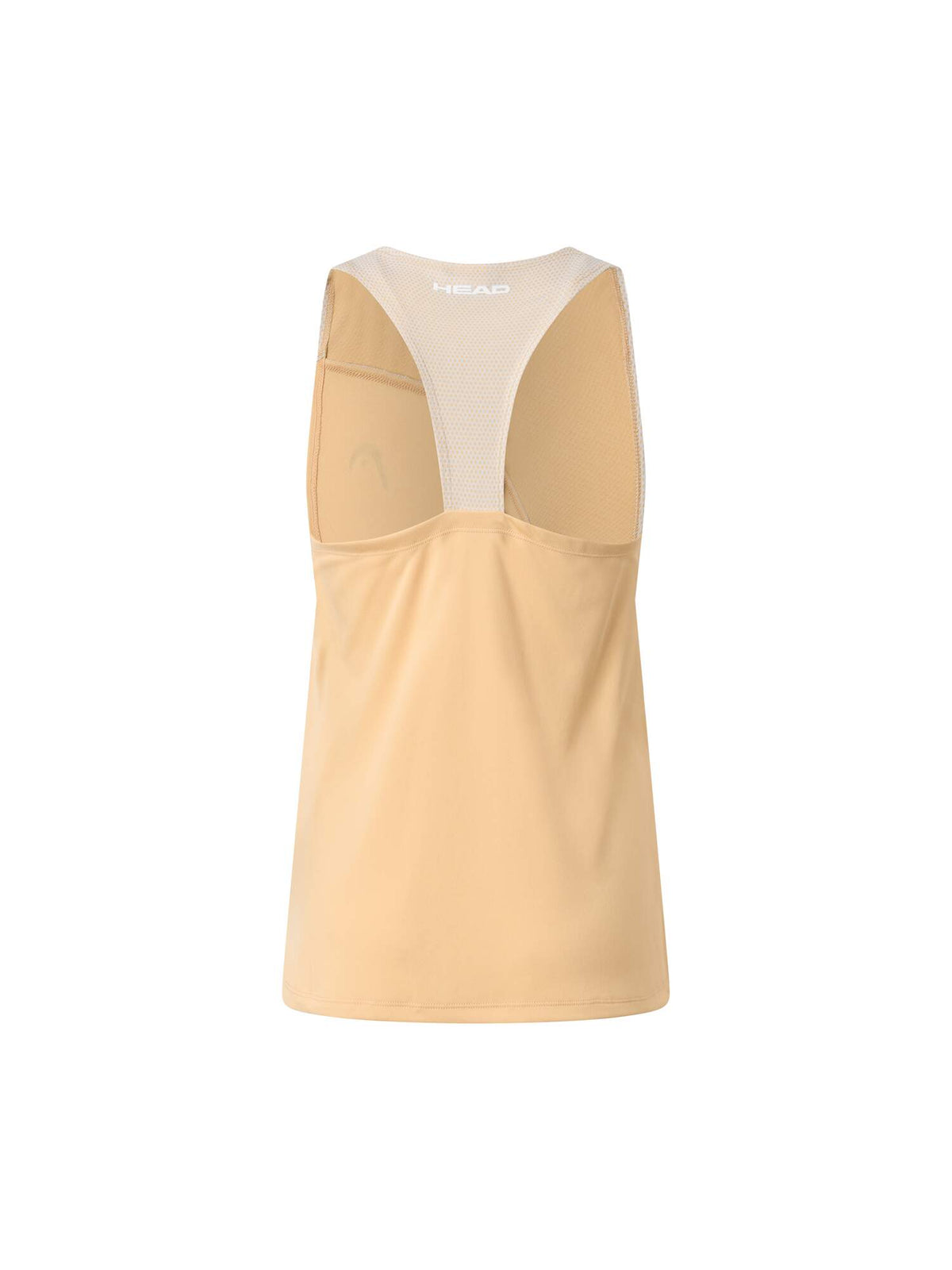 HEAD SPIRIT Womens Tennis Tank Top in Apricot/Light Blue - back view