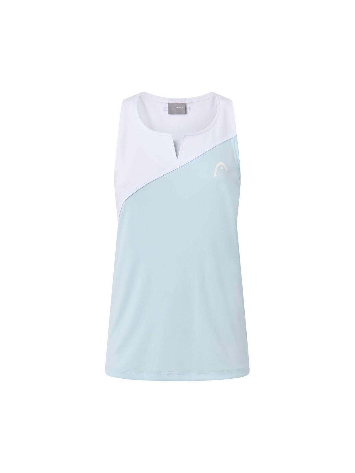 HEAD SPIRIT Womens Tennis Tank Top in Light Blue/White - front view