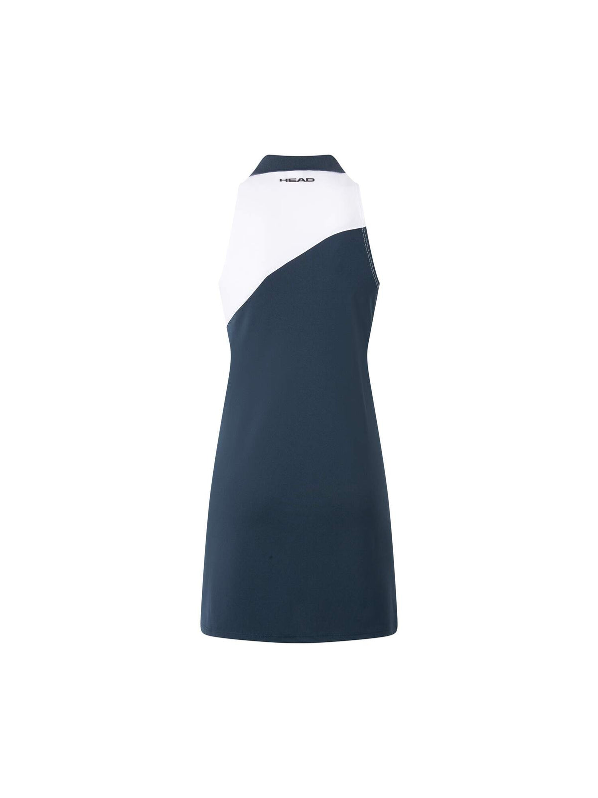 HEAD SPIRIT Womens Tennis Dress in Navy/White - back view