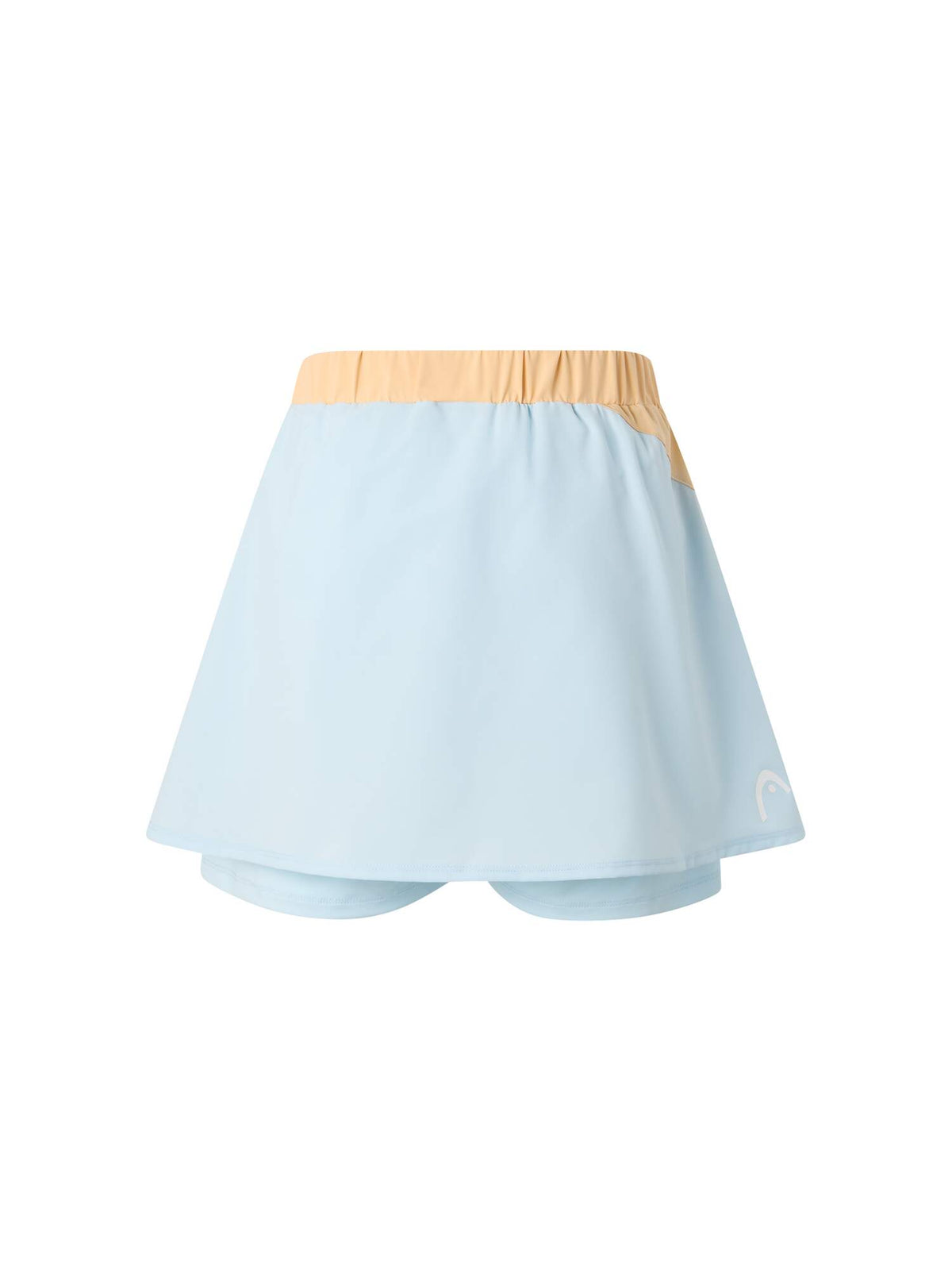HEAD DYNAMIC Womens Tennis Skort in Apricot/Light Blue - back view