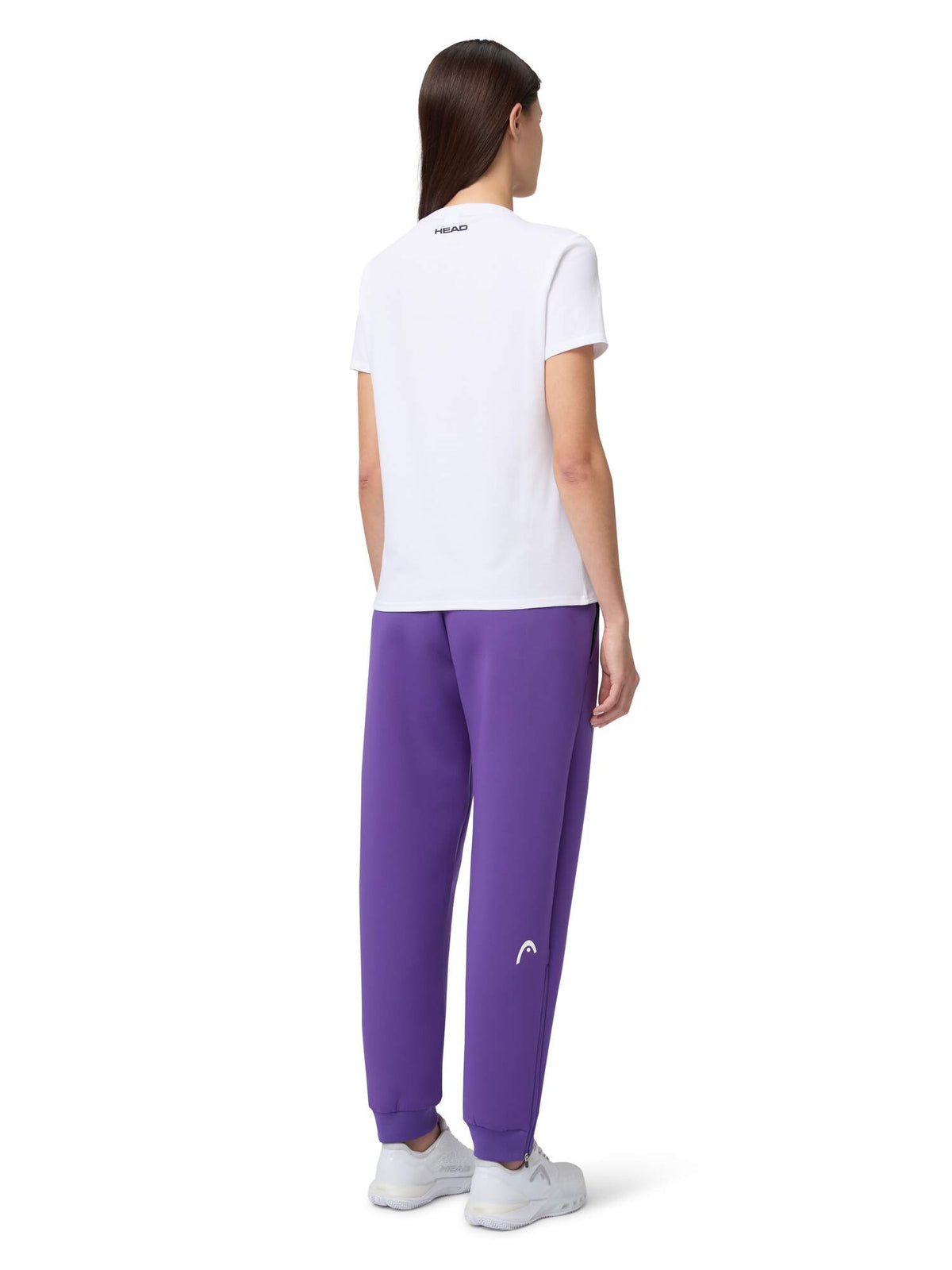 HEAD VISION Womens Tennis Pants in Purple - model back view