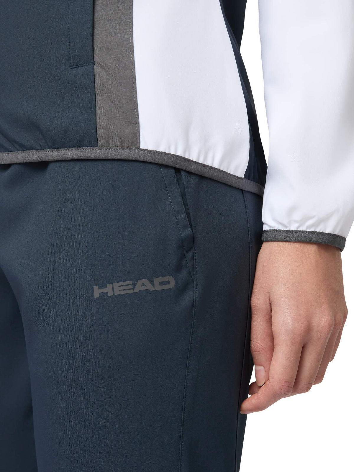 HEAD CLUB Womens Tennis Pants Navy in Navy - detail on model