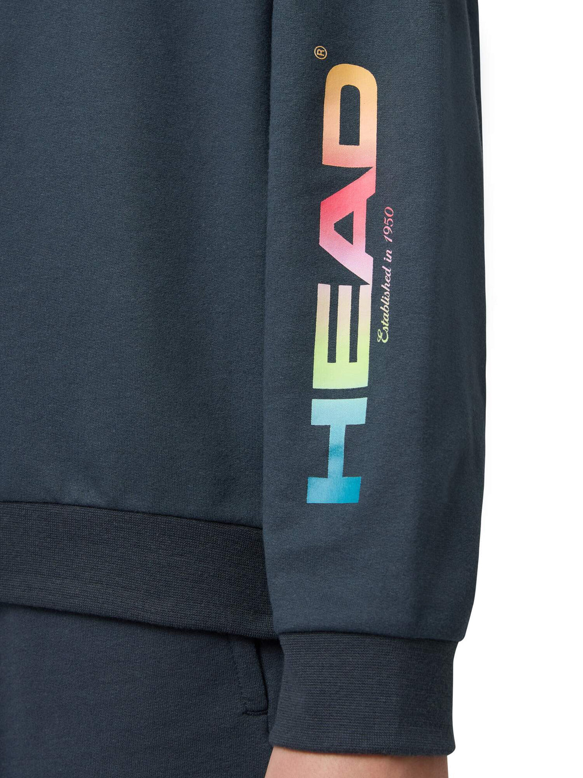 HEAD RALLY Full-Zip Womens Tennis Hoodie in Navy - model close-up