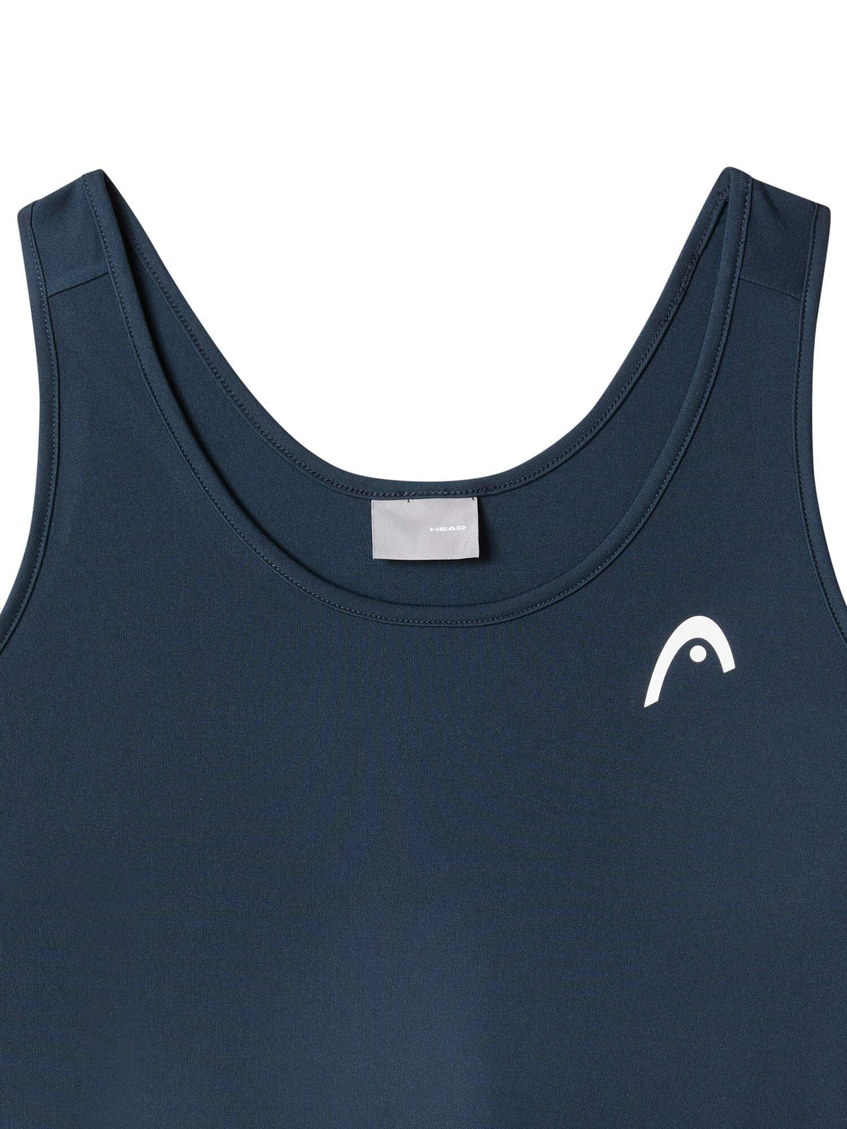 HEAD SPIRIT II Womens Tennis Tank Top in Navy - neckline detail