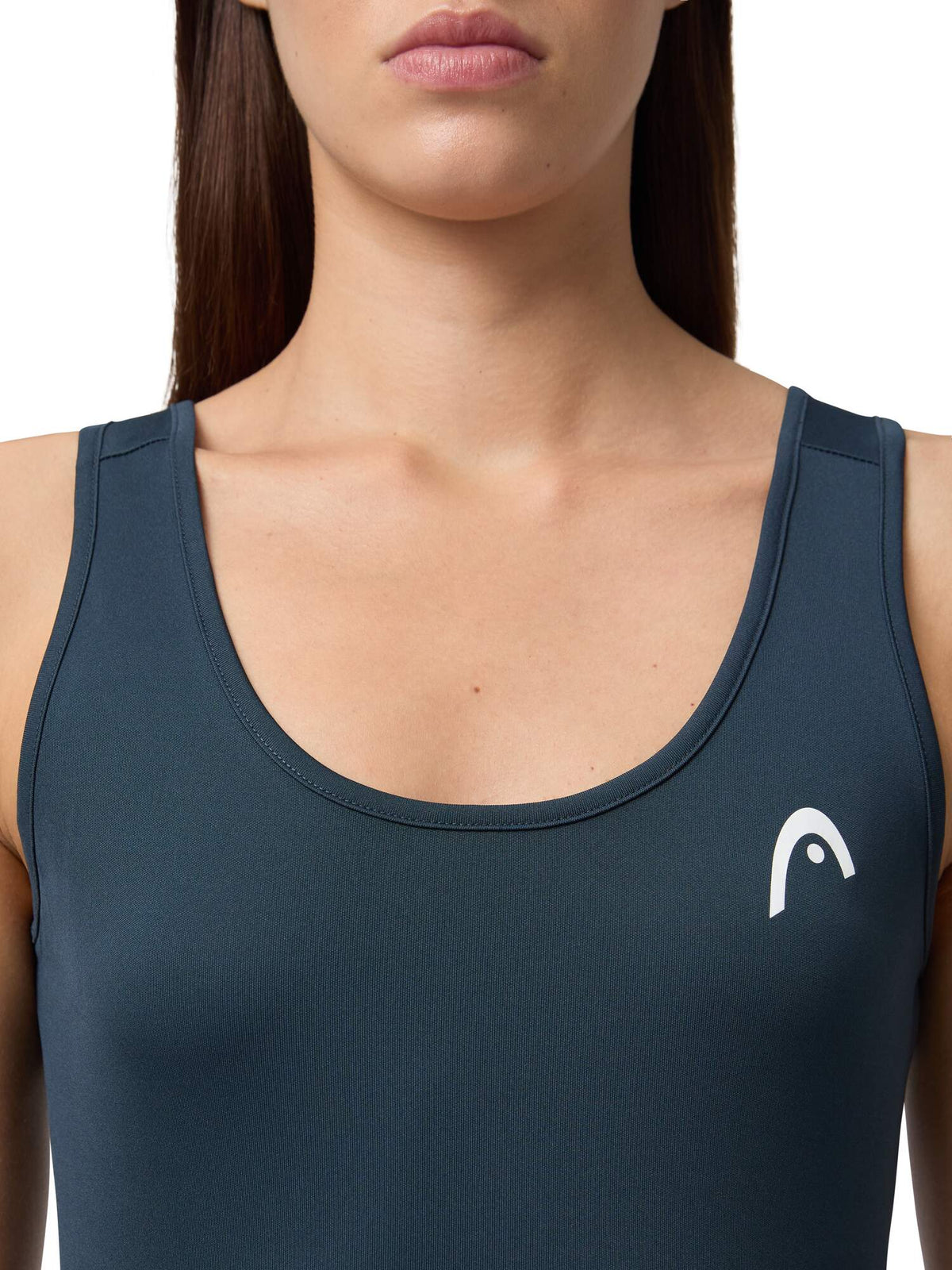 HEAD SPIRIT II Womens Tennis Tank Top in Navy - model detail