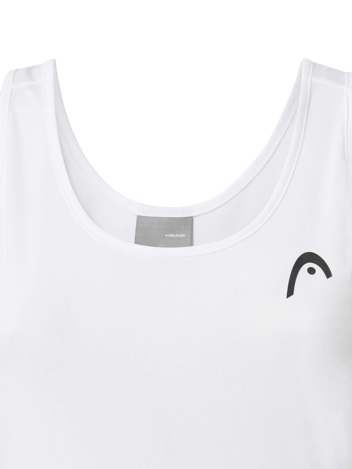 HEAD SPIRIT II Womens Tennis Tank Top in White - neckline detail