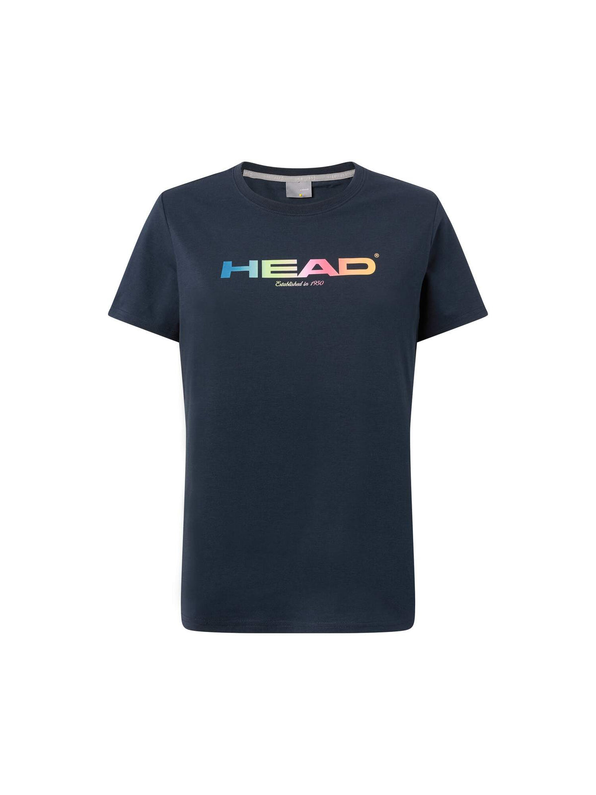 HEAD RAINBOW Womens Tennis T-Shirt in Navy - front view