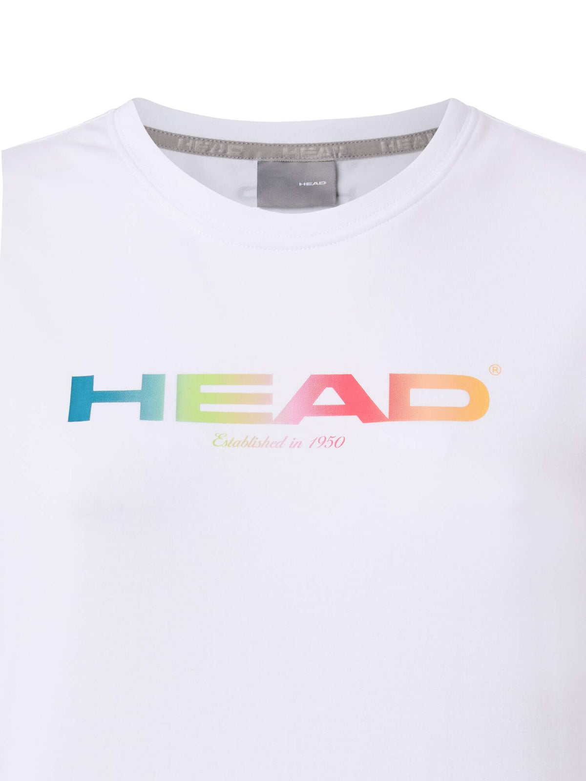 HEAD RAINBOW Womens Tennis T-Shirt in White - detail