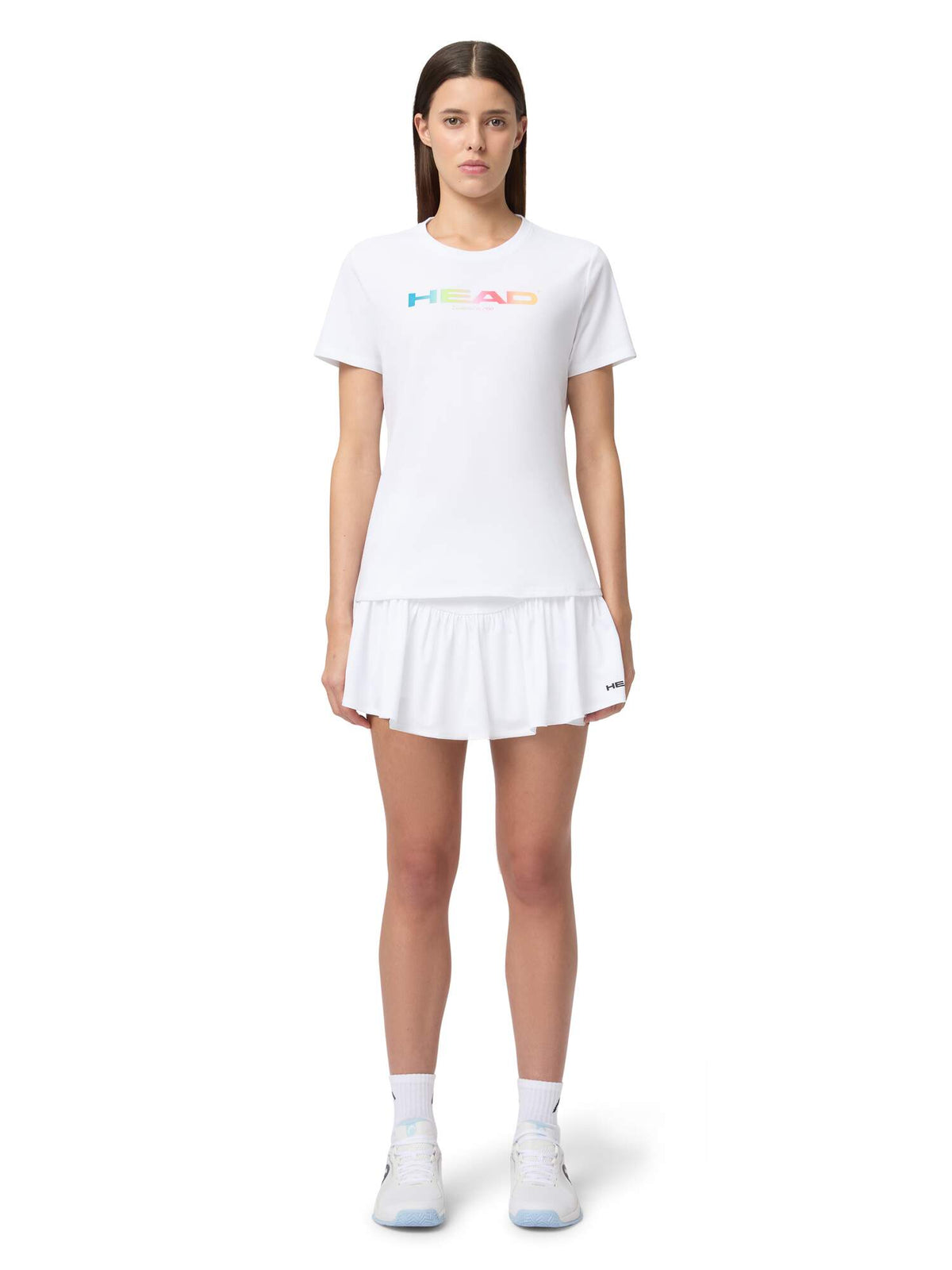 HEAD RAINBOW Womens Tennis T-Shirt in White - lifestyle front