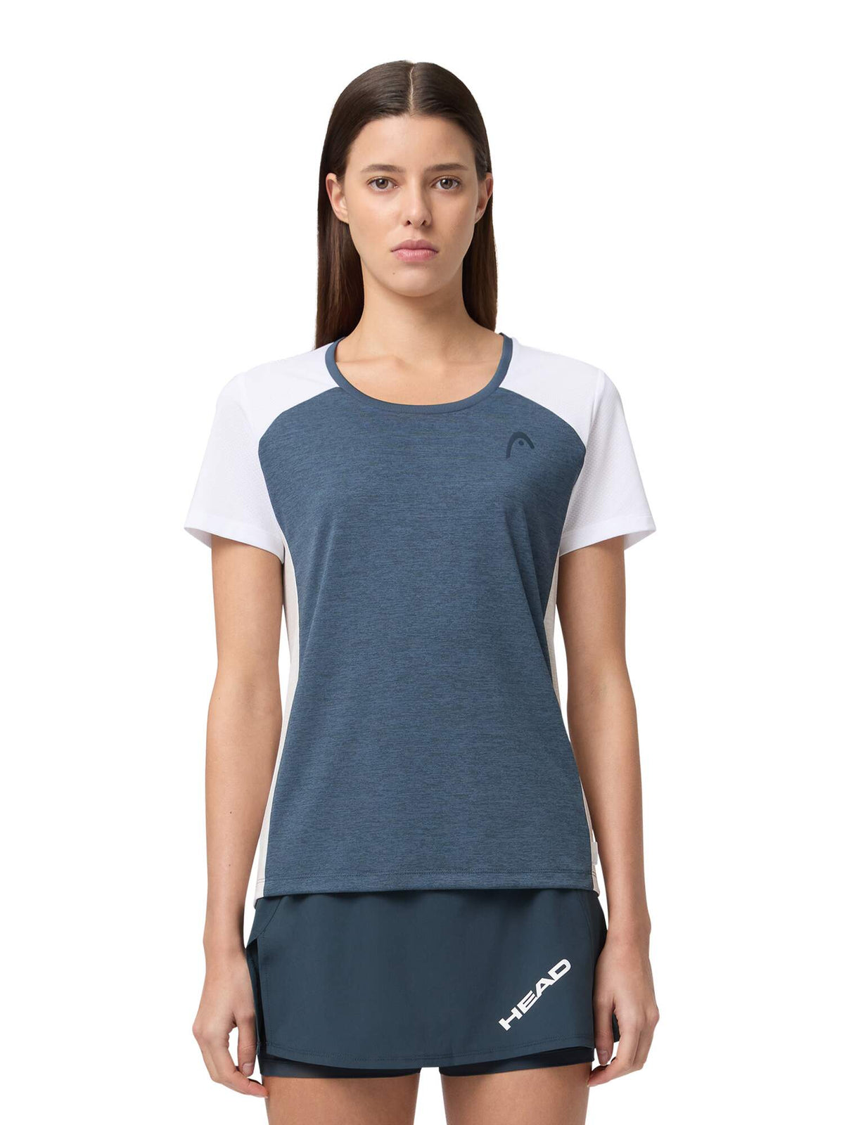 HEAD PLAY Tech Womens Tennis T-Shirt in Navy - lifestyle close