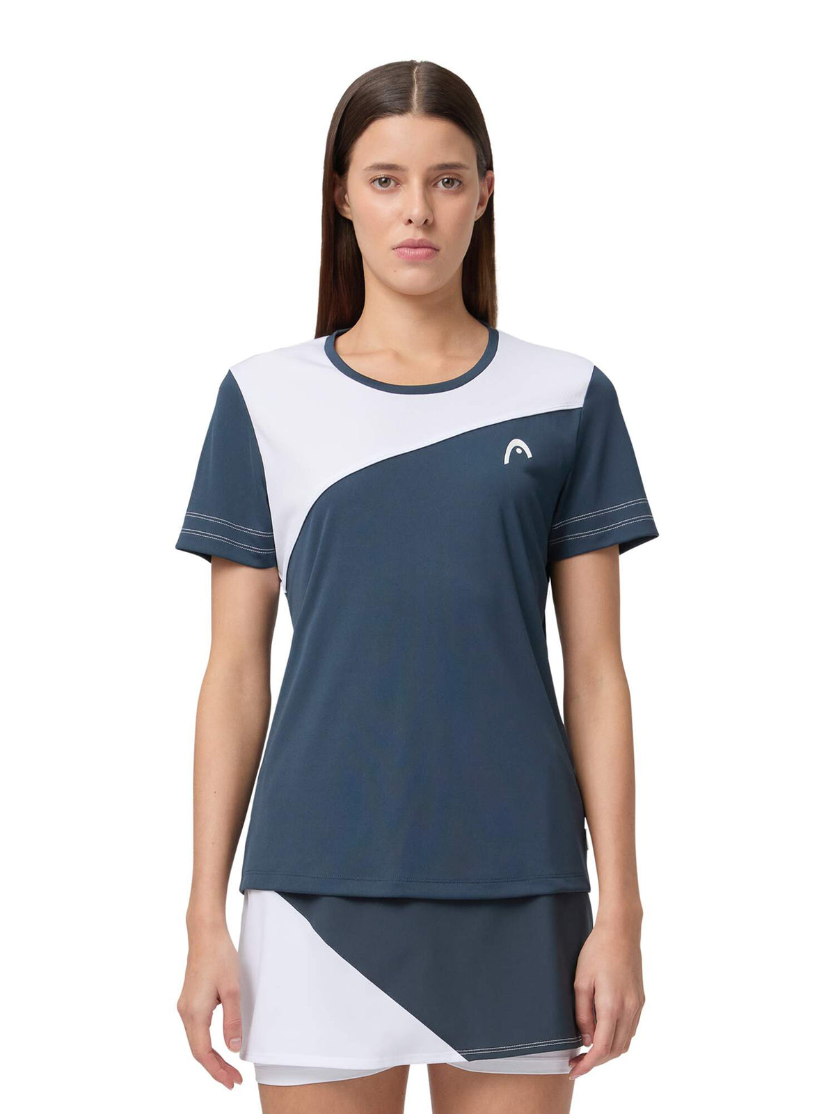 HEAD TIE-BREAK Tennis T-Shirt Womens in Navy/White - lifestyle