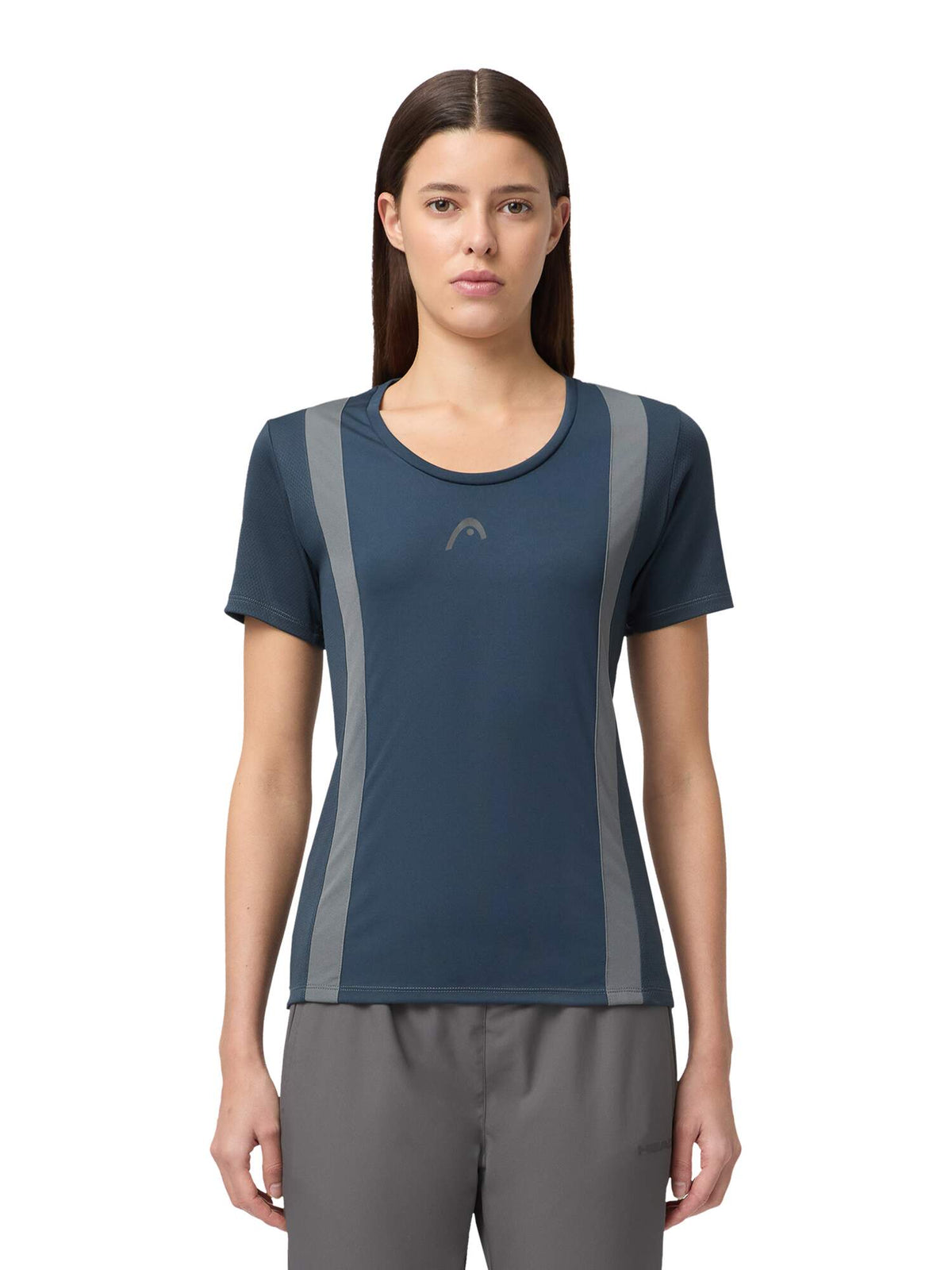 HEAD CLUB 25 TECH Womens Tennis T-Shirt Navy in Navy - lifestyle close
