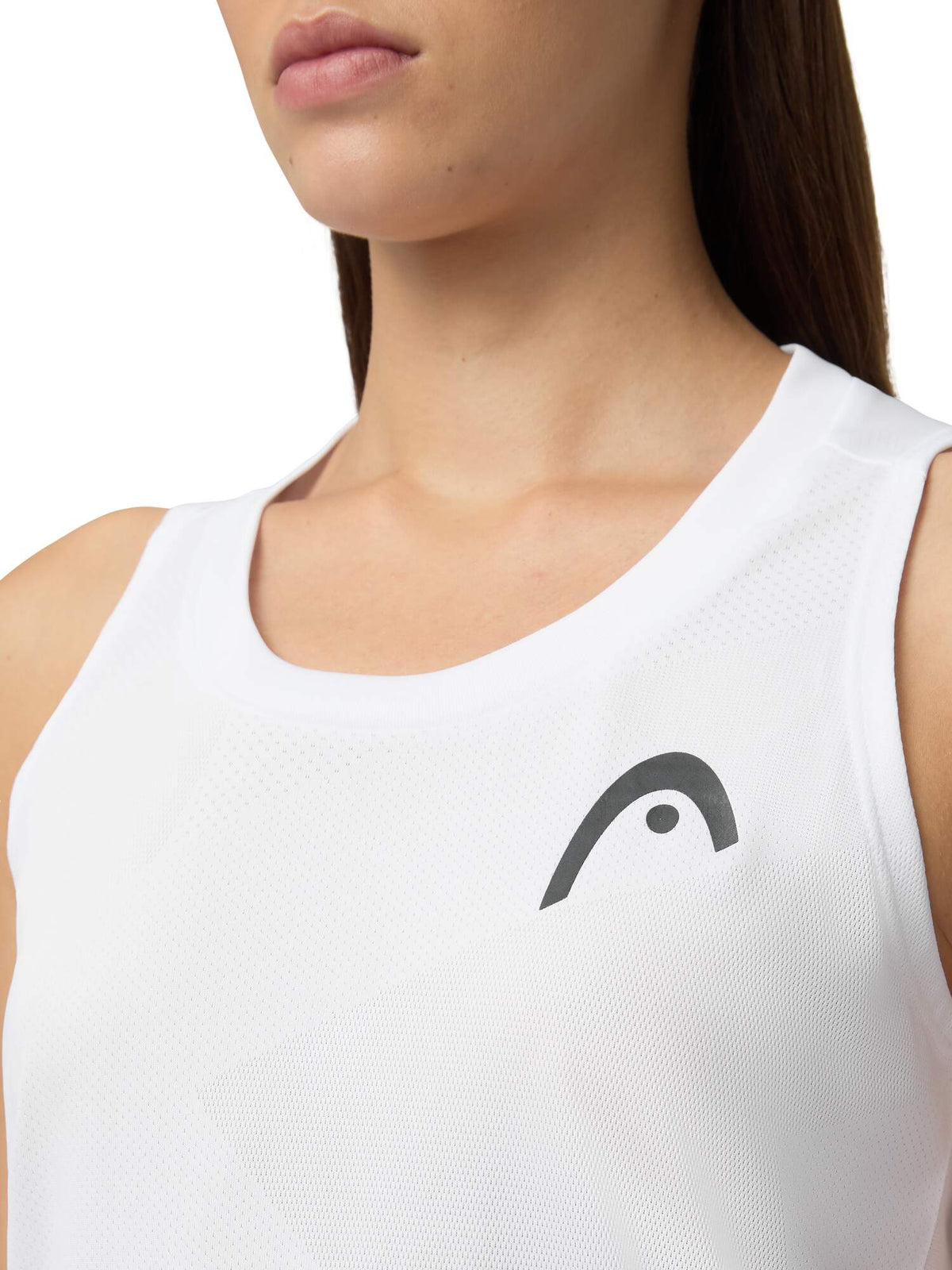 HEAD PRO Womens Tennis Tank Top in White - model detail