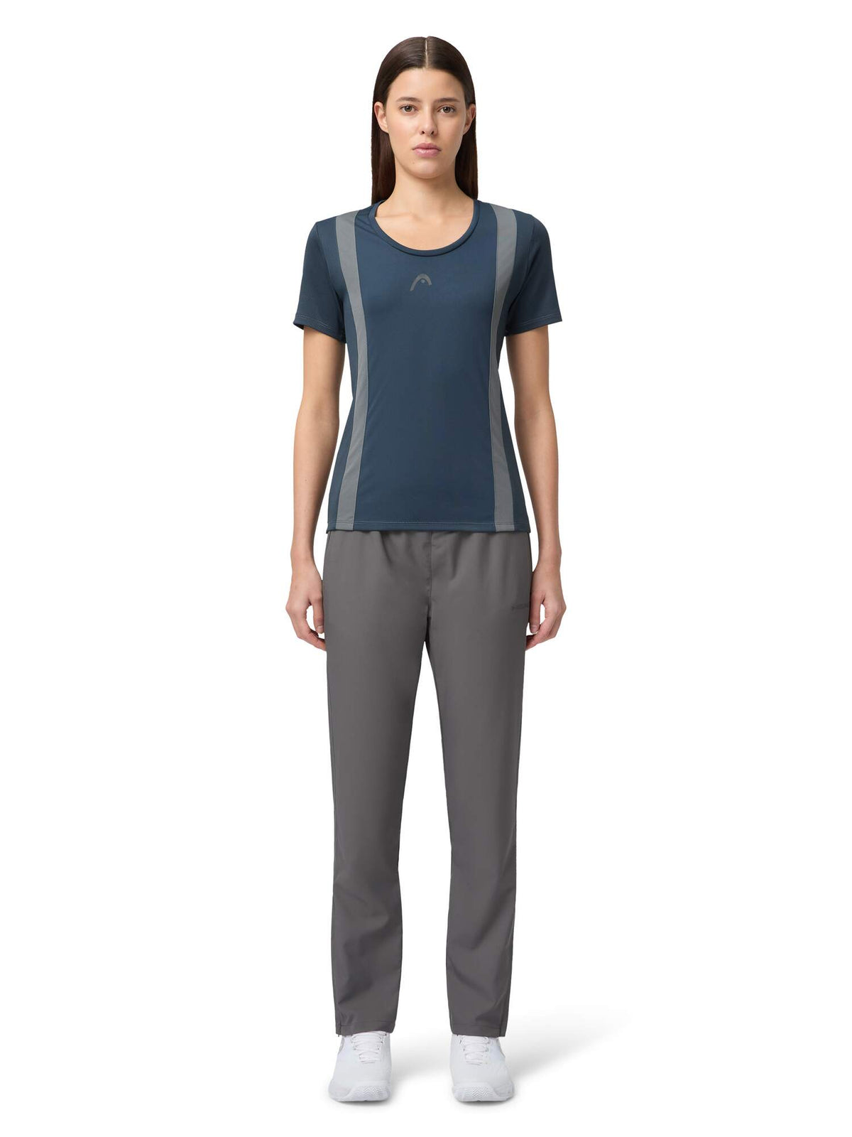 HEAD CLUB 25 TECH Womens Tennis T-Shirt Navy in Navy - lifestyle front