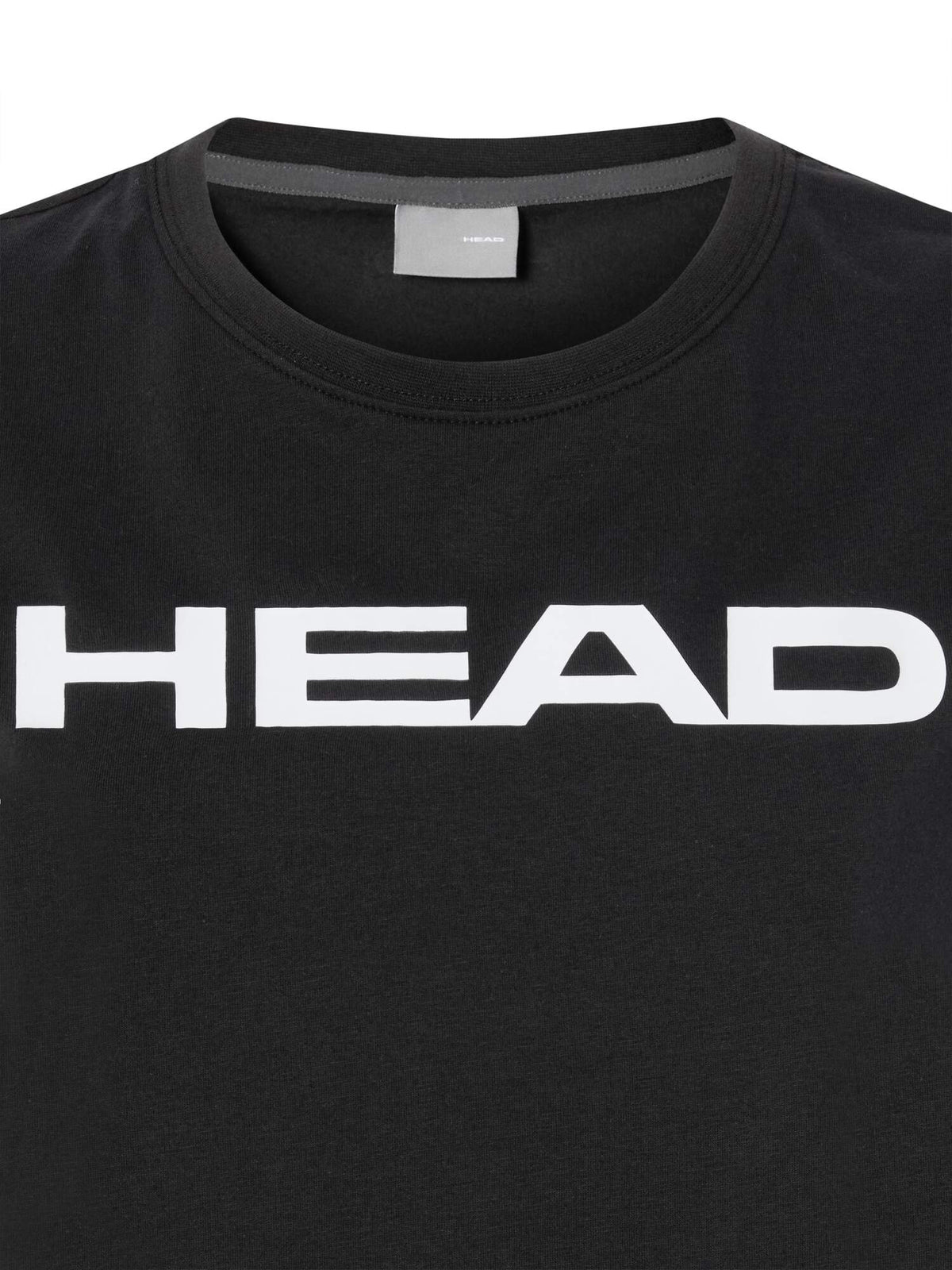 HEAD CLUB ORIGINAL Womens Tennis T-Shirt in Black - logo detail