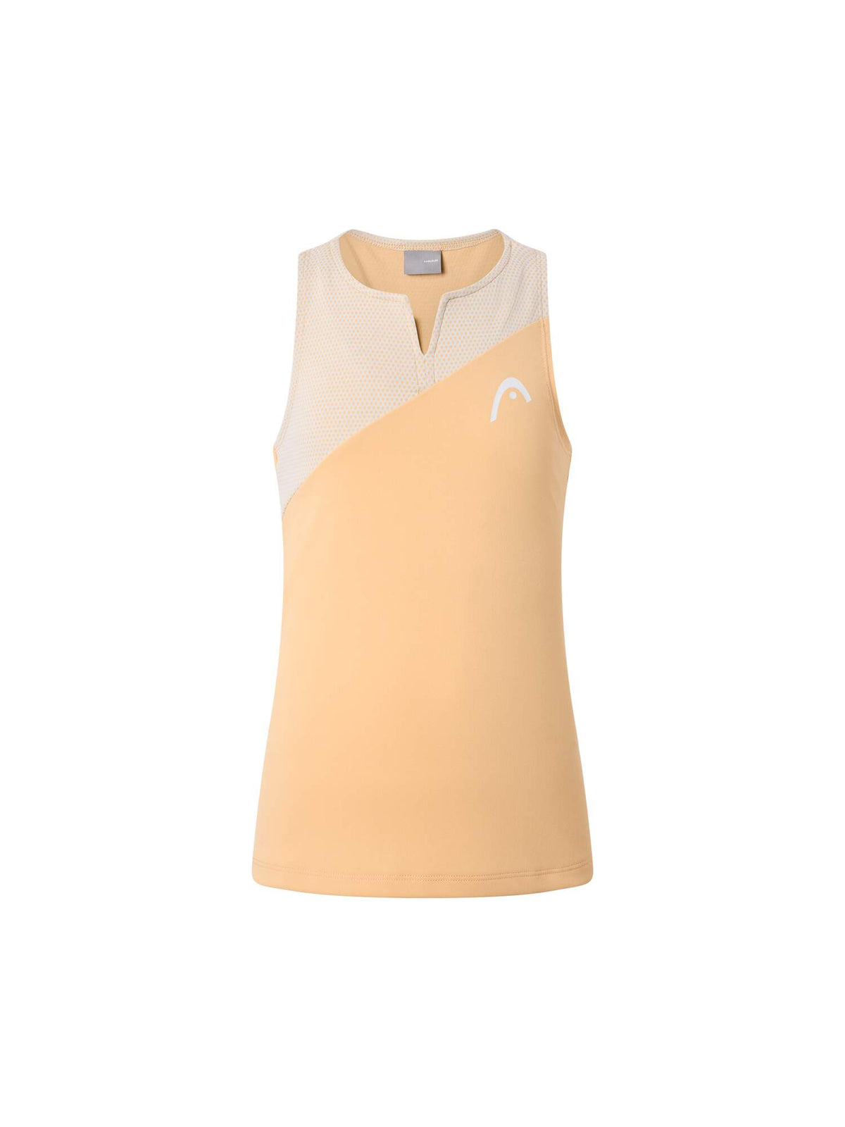 HEAD SPIRIT Girls Tennis Tank Top in Apricot/Light Blue - front view