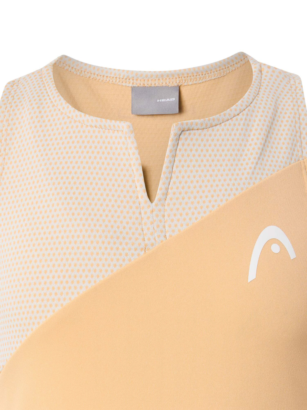 HEAD SPIRIT Girls Tennis Tank Top in Apricot/Light Blue - detail