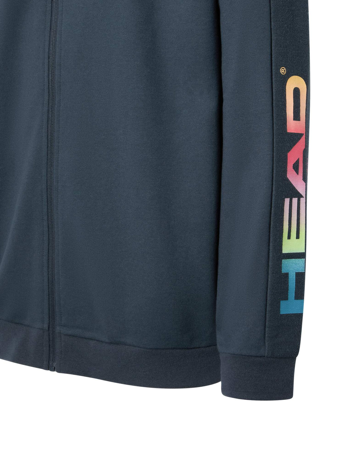HEAD RALLY Mens Full-Zip Tennis Hoodie in Navy - zipper detail